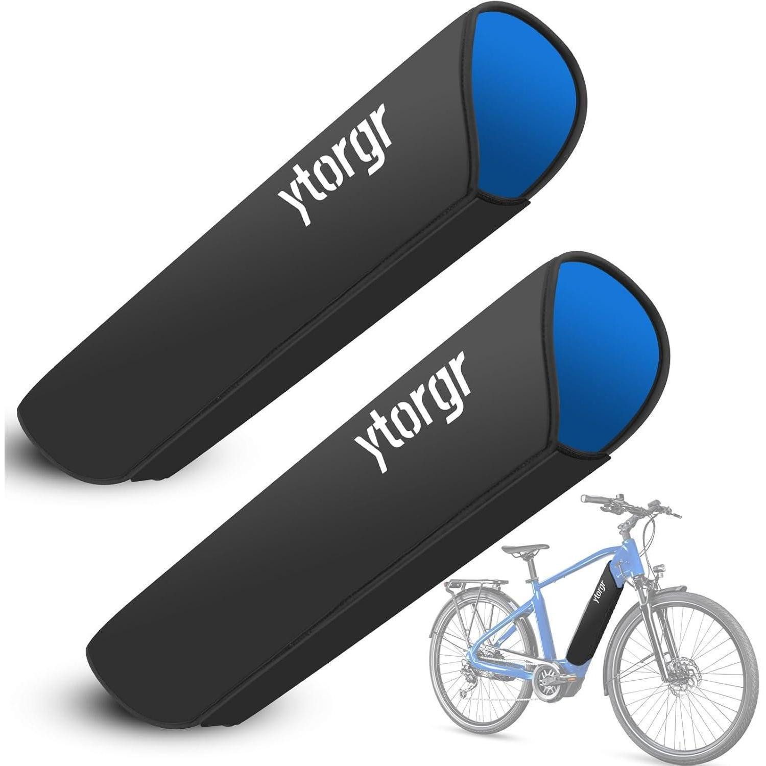 LuxusKollektion Fahrradständer E-Bike Akku Schutzhülle Neopren Rahmenschutz 28-35 cm 2er Set