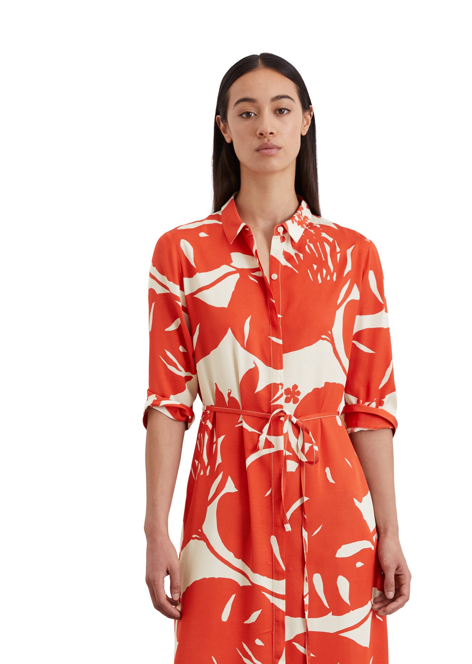 Marc O'Polo Druckkleid aus fließendem Viskose-Twill