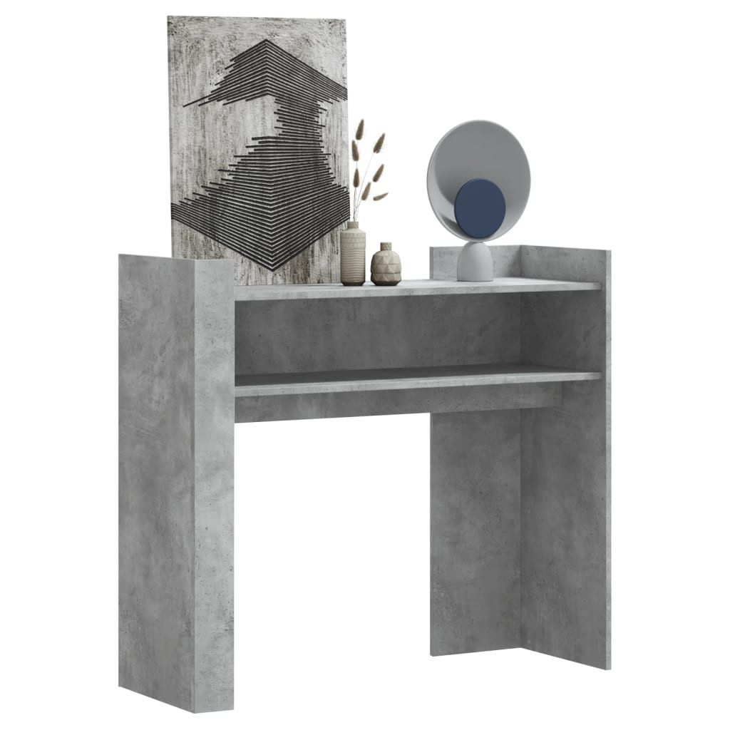vidaXL Konsolentisch Konsolentisch Betongrau 100x35x90 cm Spanplatte