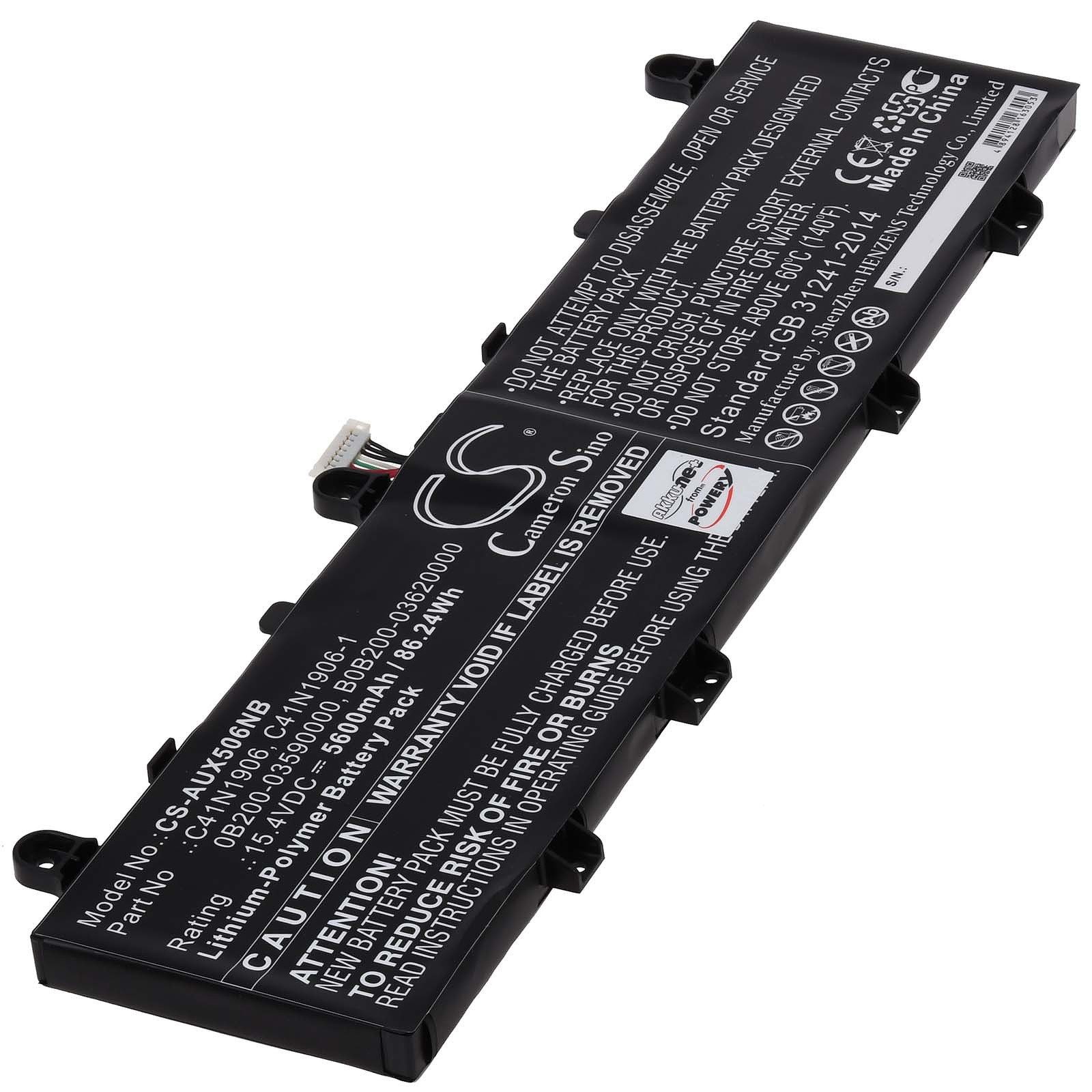 Powery Akku für Asus TUF Gaming F15 FX506 Laptop-Akku 5600 mAh (15.4 V)
