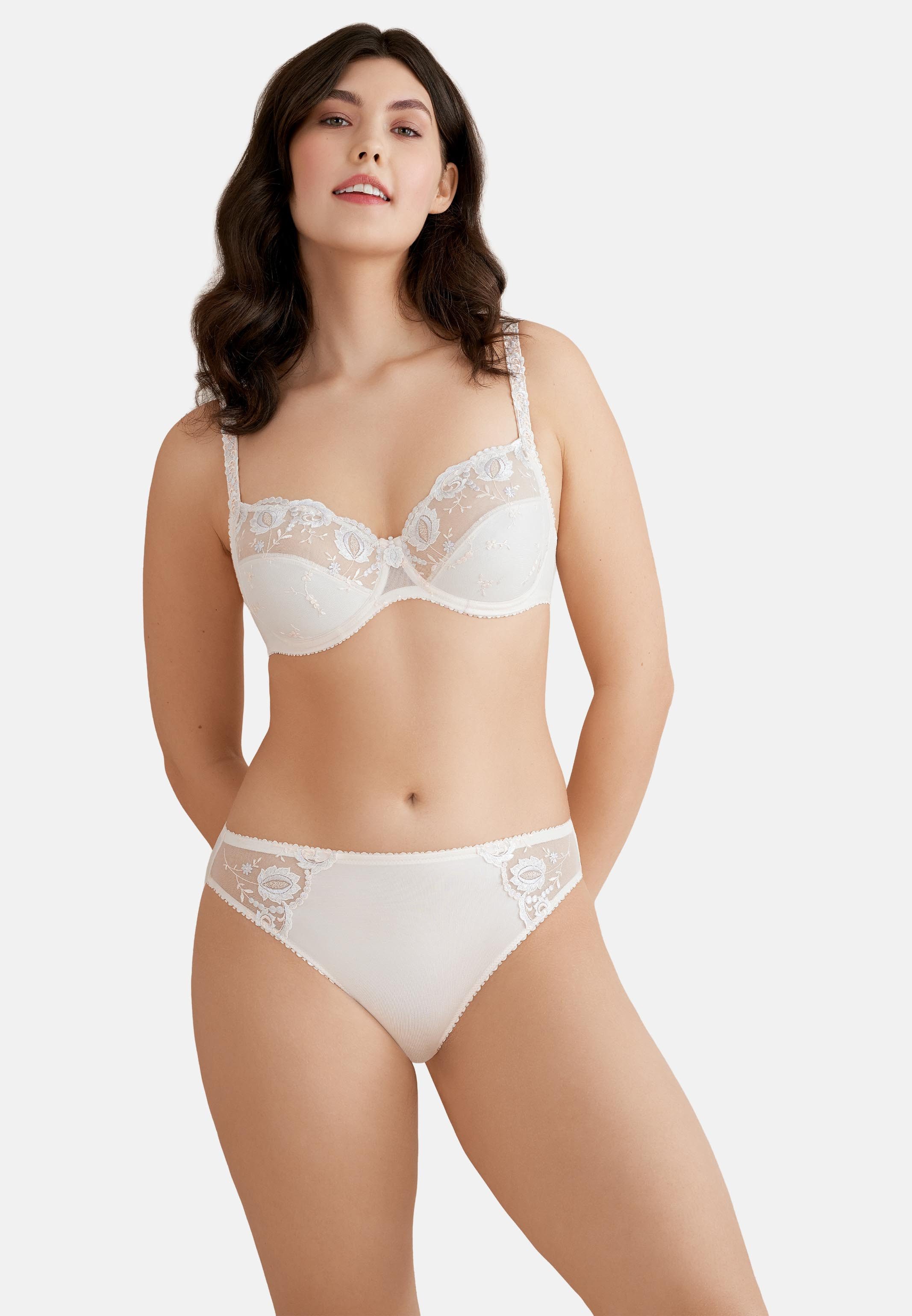 Conturelle Bügel-BH Provence (1-tlg) Bügel-BH - Transparente Obercups, Wunderschöne Stickerei