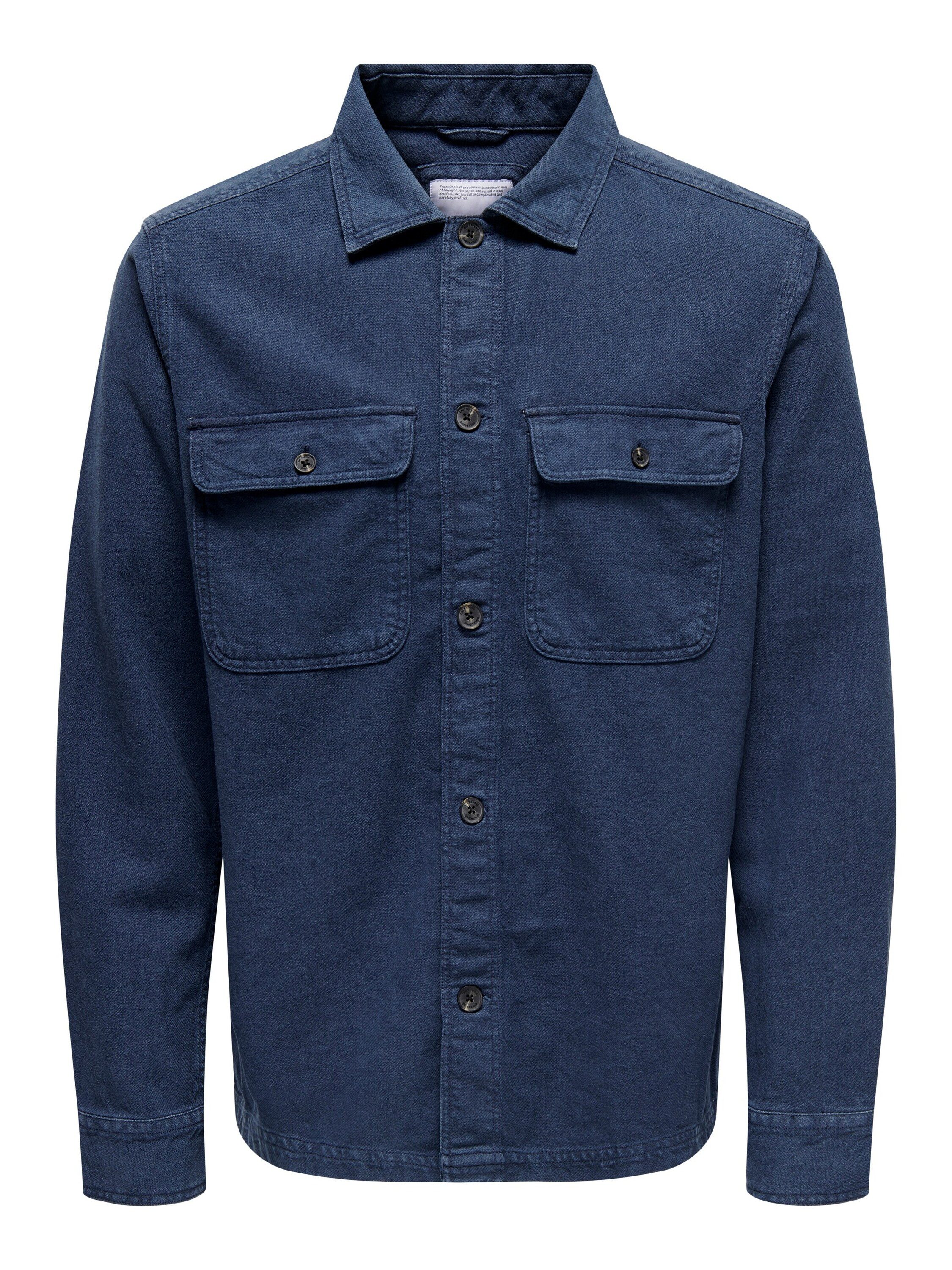 ONLY & SONS Langarmhemd ONSOLIVER TWILL günstig online kaufen