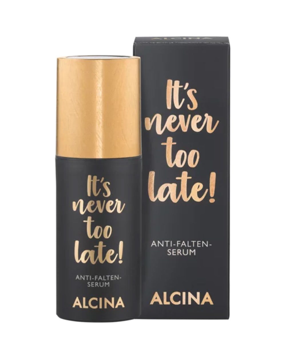 ALCINA Gesichtsserum ALCINA It’s never too late Anti-Falten-Serum 30 ml Packung, Anti-Aging-Wirkung, strafft die Haut, reduziert Fältchen