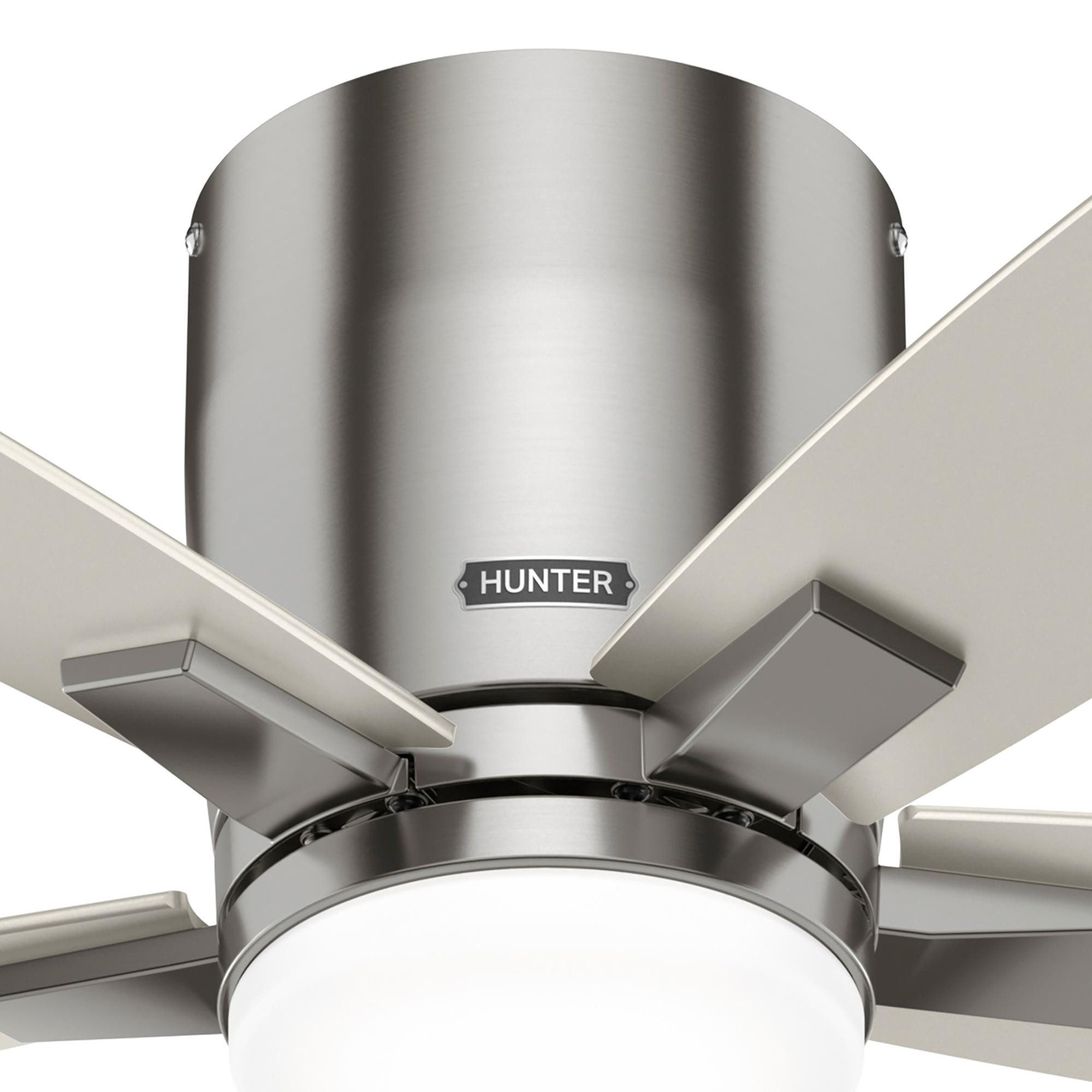 Hunter Deckenventilator Deckenventilator Valencia Nickel mit LED & Fernbedienung, dimmbar