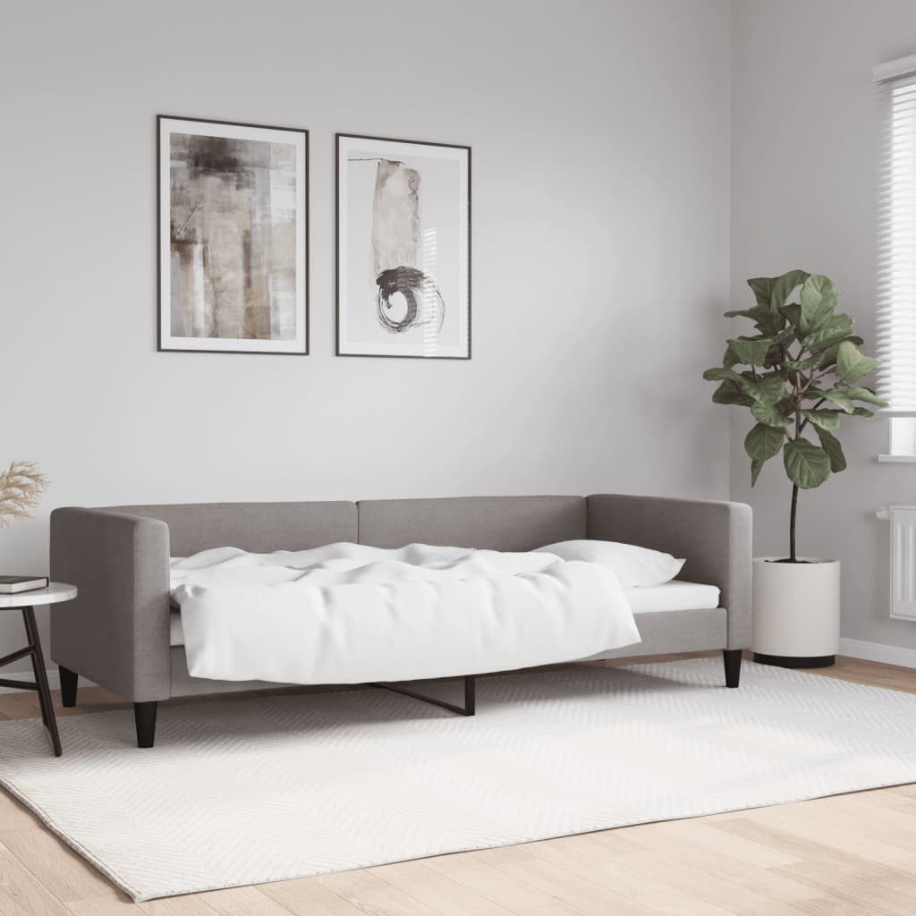 vidaXL Daybed, Tagesbett Taupe 80x200 cm Stoff