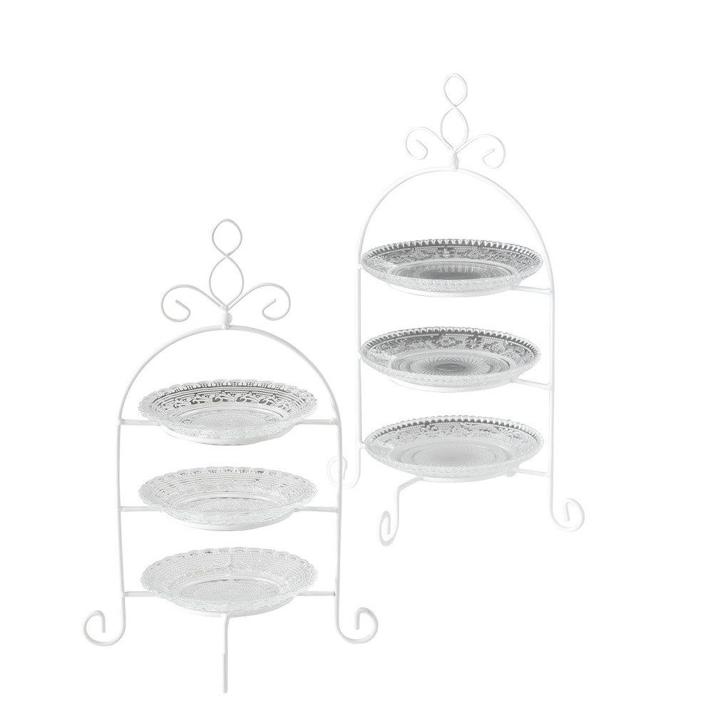 BOLTZE GRUPPE GmbH Etagere Etagere Madita 3 Ebenen Glas H 37cm Ø 23cm klar