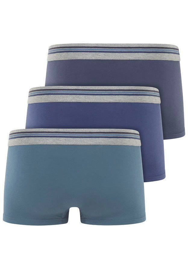 Jockey Cotton Stretch Trunk blau 3-St) (Packung,