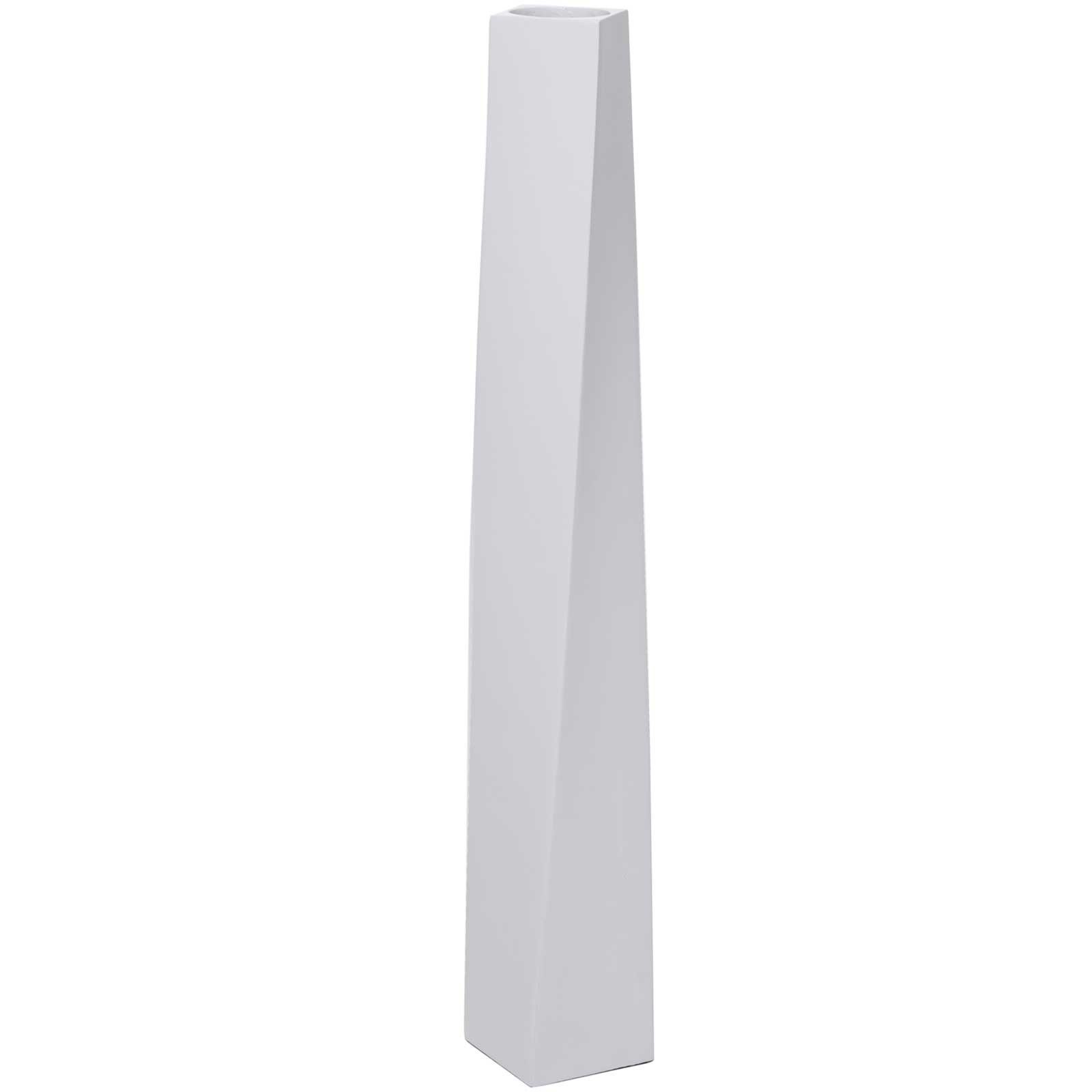 VIVANNO Bodenwindlicht Fiberglas HYDRON Säule - Weiß Matt (1 St), 11x11x80 cm