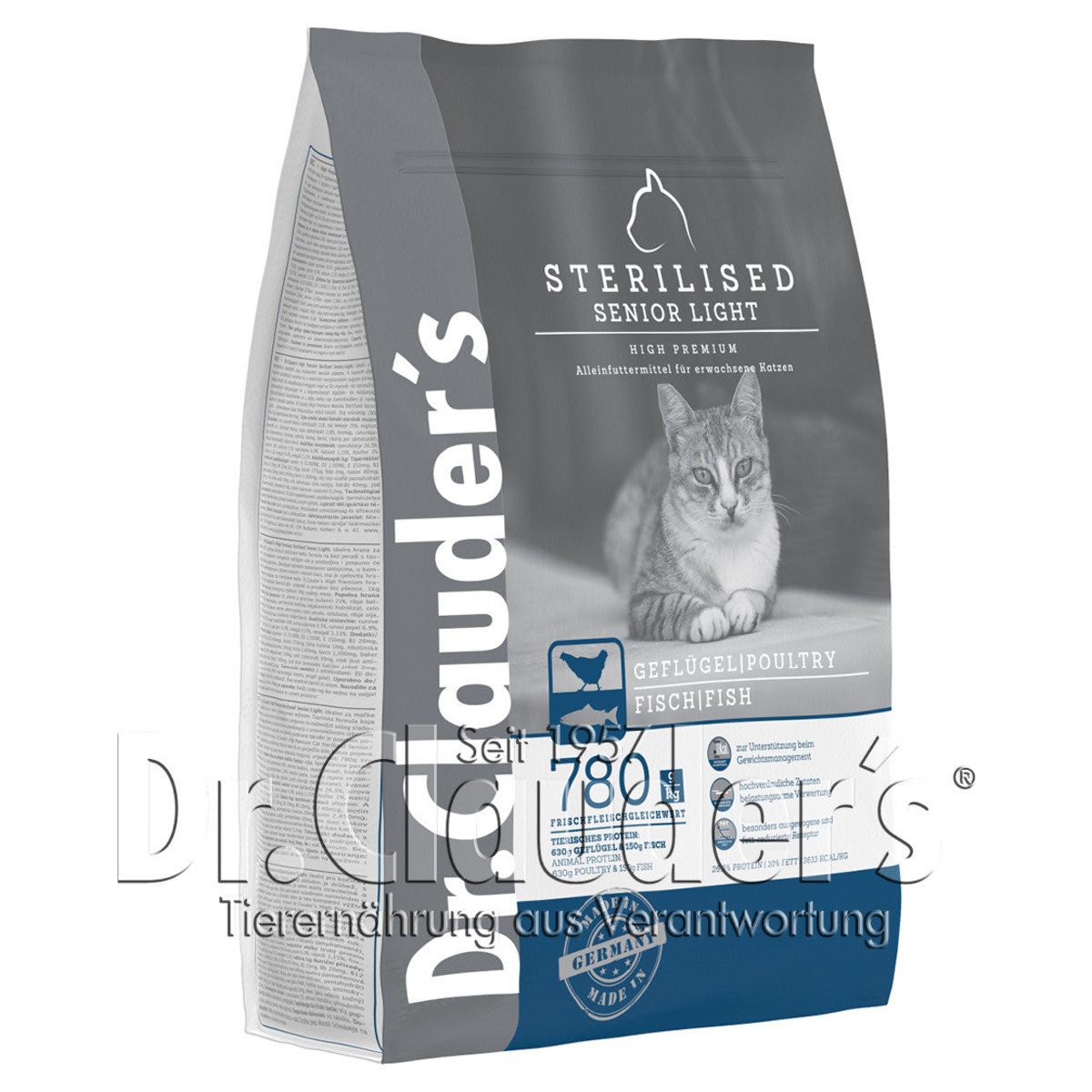 Dr. Clauder's High Premium Sterilized Senior/Light 4 kg, Trockenfutter für: Katze