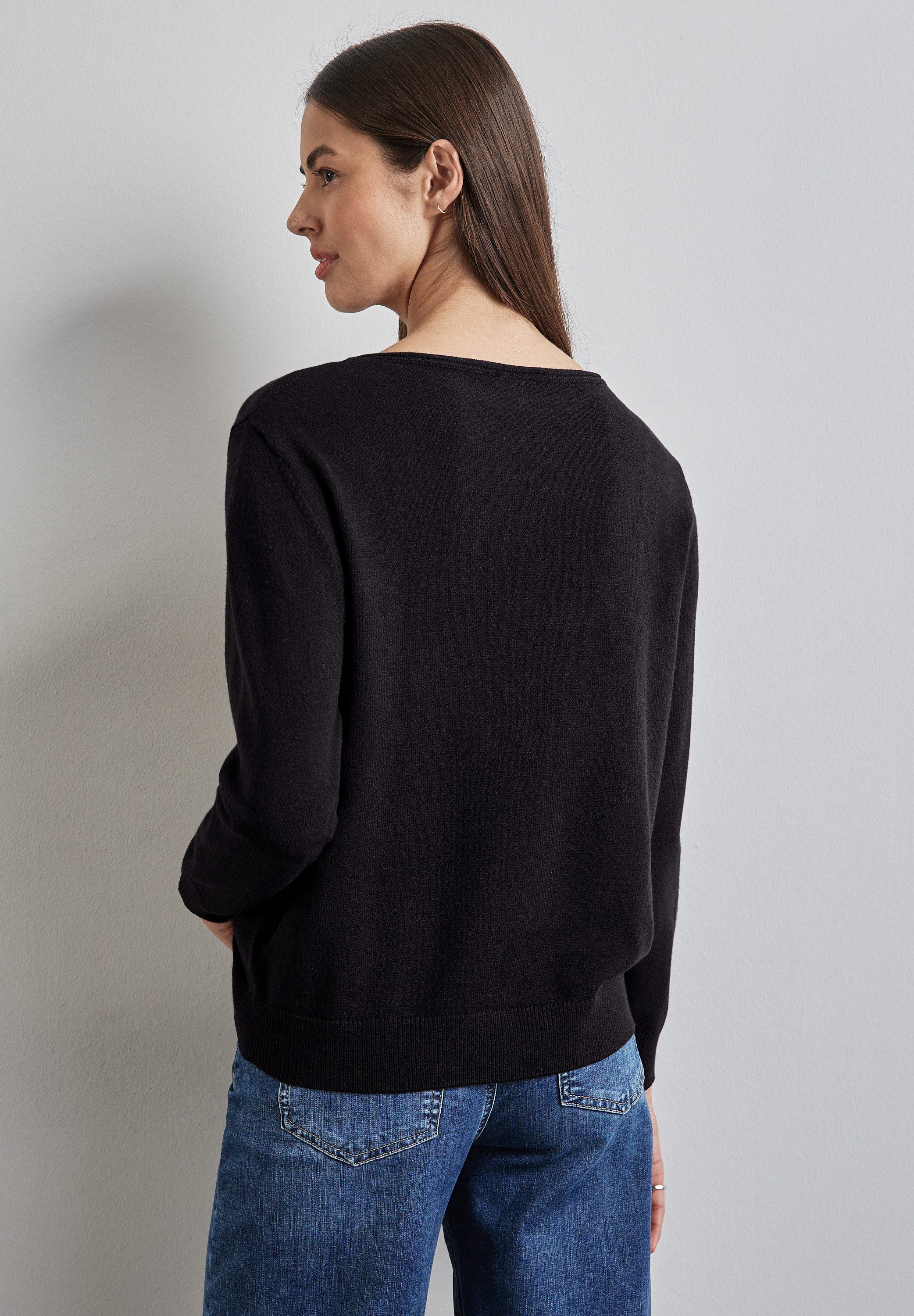STREET ONE Strickpullover mit U-Boot-Ausschnitt günstig online kaufen