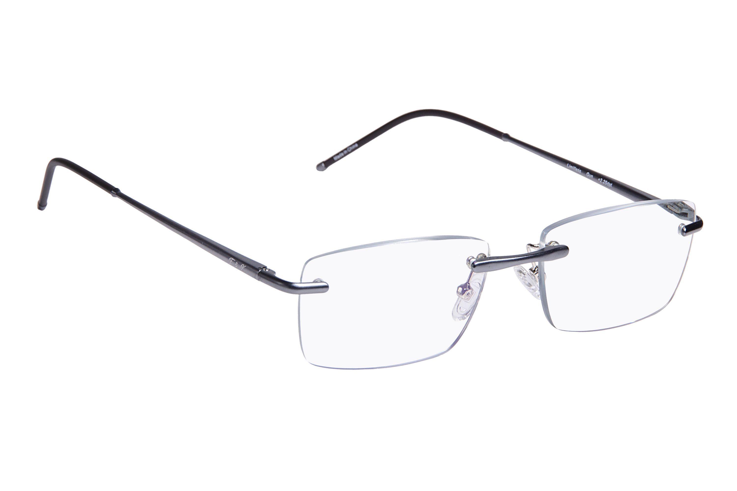 Edison & King Lesebrille Limitless, entspiegelt - randlose Brille aus leichtem Aluminium