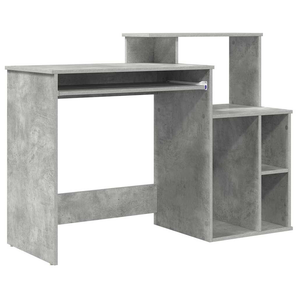 vidaXL Schreibtisch Schreibtisch Betongrau 120,5 x 44 x 88,5 cm Holzwerkstoff (1-St)