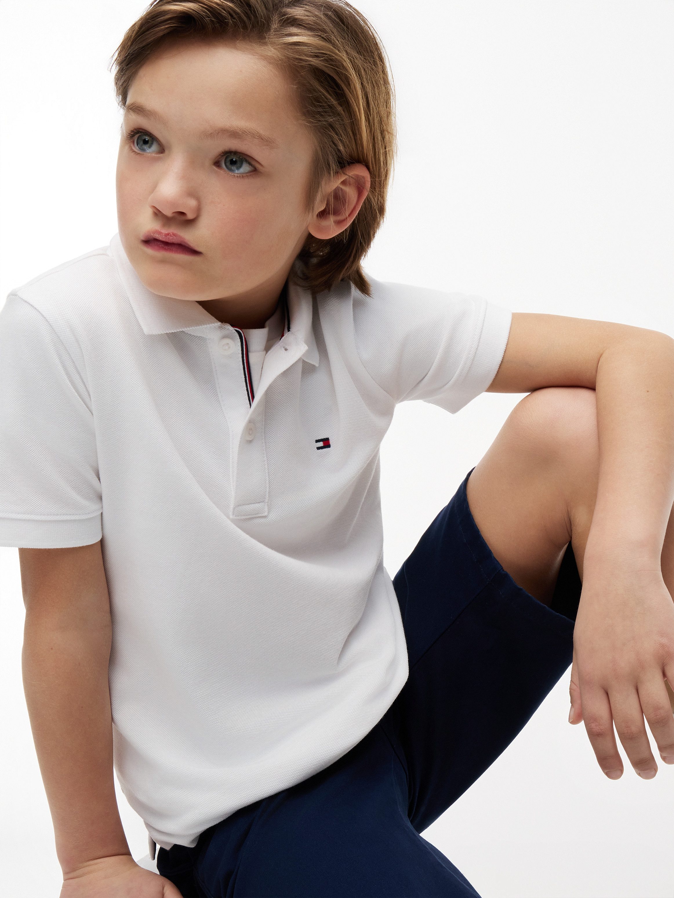 Tommy Hilfiger Poloshirt FLAG POLO Kinder bis 16 Jahre mit Polokragen