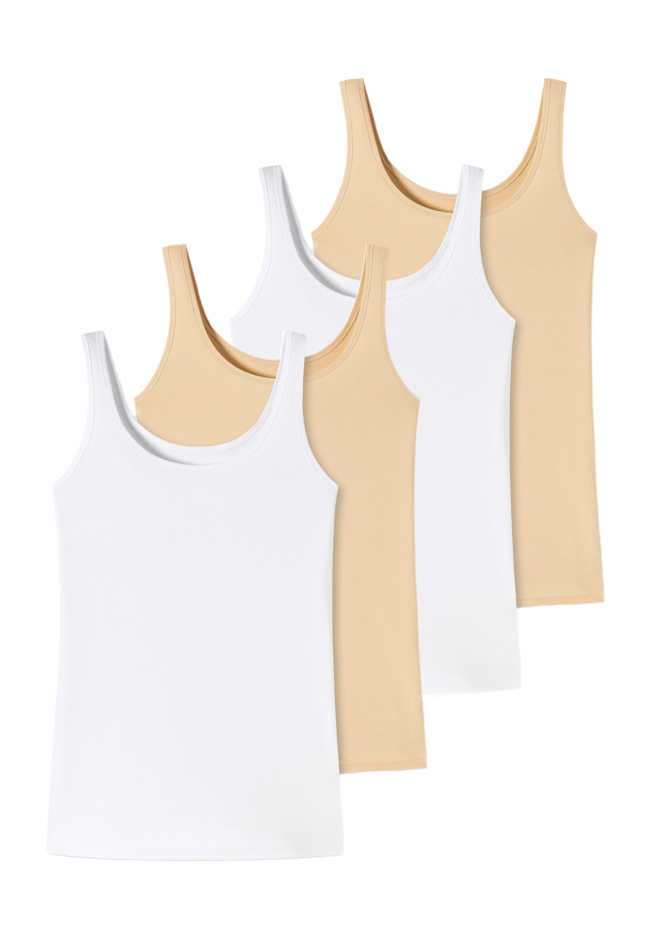 uncover by SCHIESSER Unterhemd 4er Pack Cotton (Spar-Set, 4-St) Unterhemd / Top - Baumwolle - Atmungsaktiv - Mit hohem Baumwollanteil