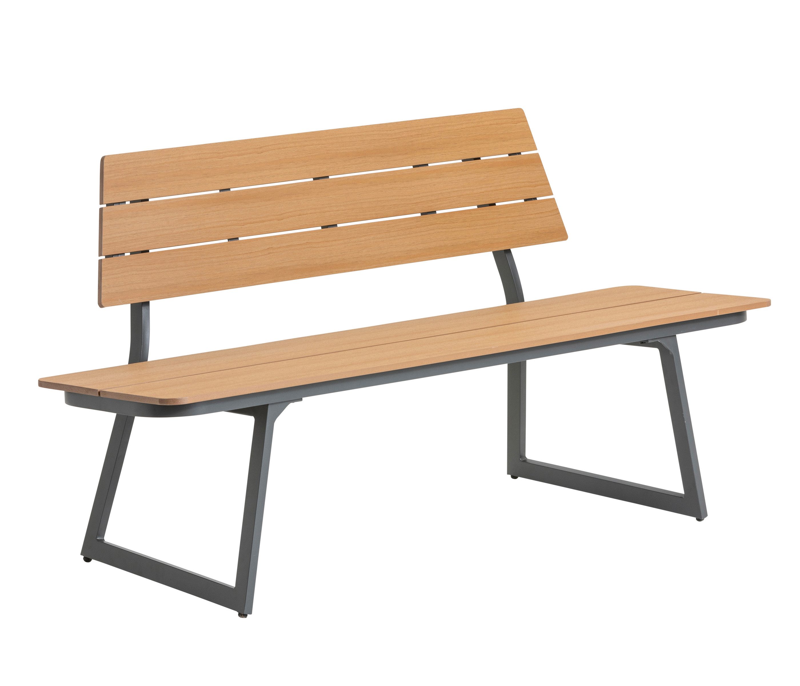 Dehner Gartenbank Sitzbank Merida, 2-Sitzer, 160 x 82 x 60 cm, Aluminium / Kunststoff, stabil und wetterbeständig dank wasserabweisendem Material
