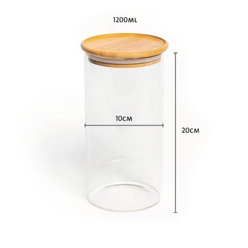 Mixcover Küchenmaschinen Zubehör-Set ThermoTasty: Aufbewahrungsglas, Modell: rund, Größe: 20x10cm, 1200ml