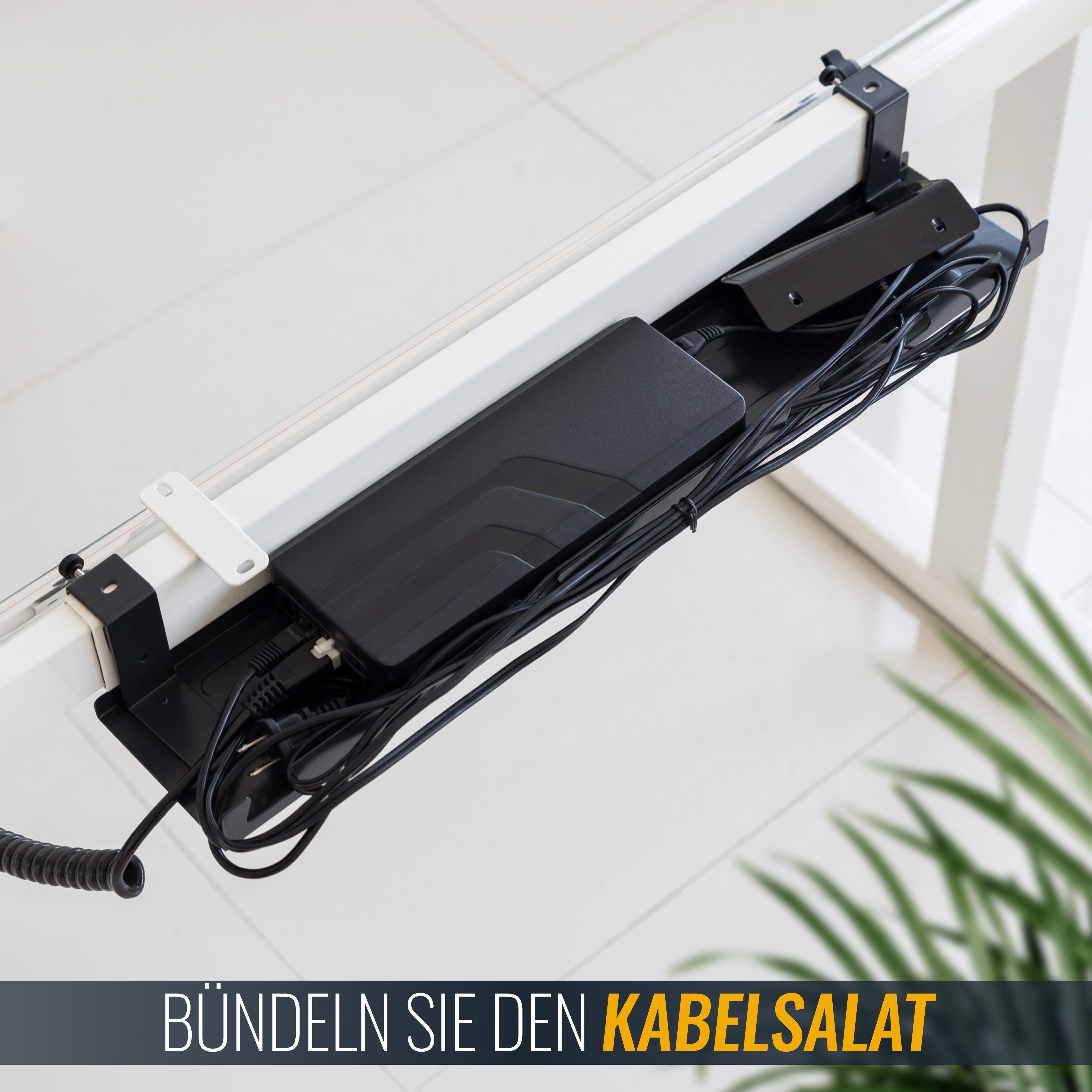RICOO Kabelführung Z1122 Kabelführungen Kabelführung (1-St., Kabelhalterung Untertisch Kabelkorb), Kabelwanne Kabelkanal Kabelmanagement Kabeltunnel Kabelkorb