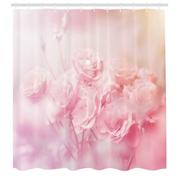 Abakuhaus Duschvorhang Moderner Digitaldruck mit 12 Haken auf Stoff Wasser Resistent Breite 175 cm, Höhe 180 cm, Rose Dreamy Frühling Natur-Ansicht