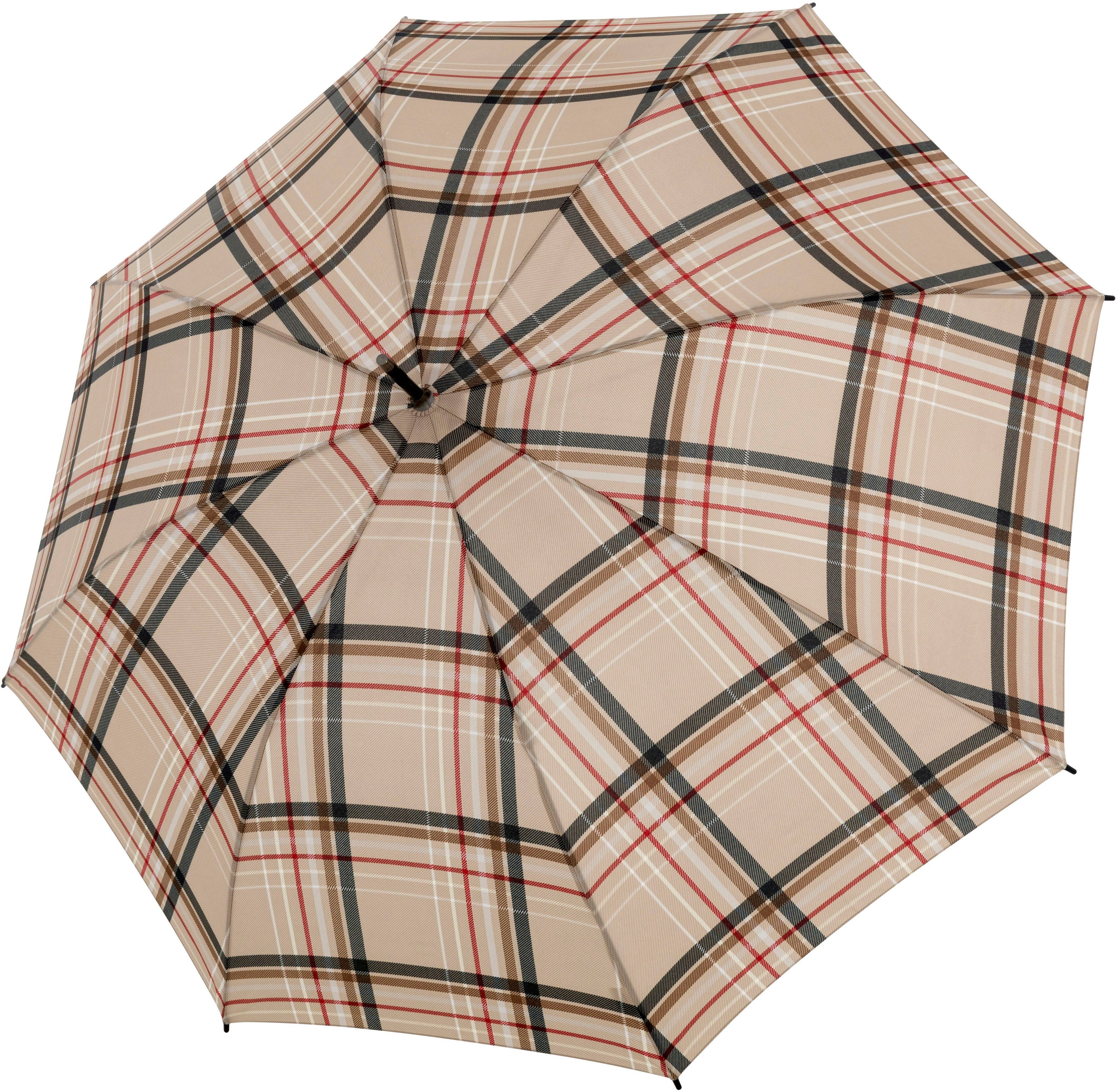 Flex Golf AC Langregenschirm beige doppler® Karo