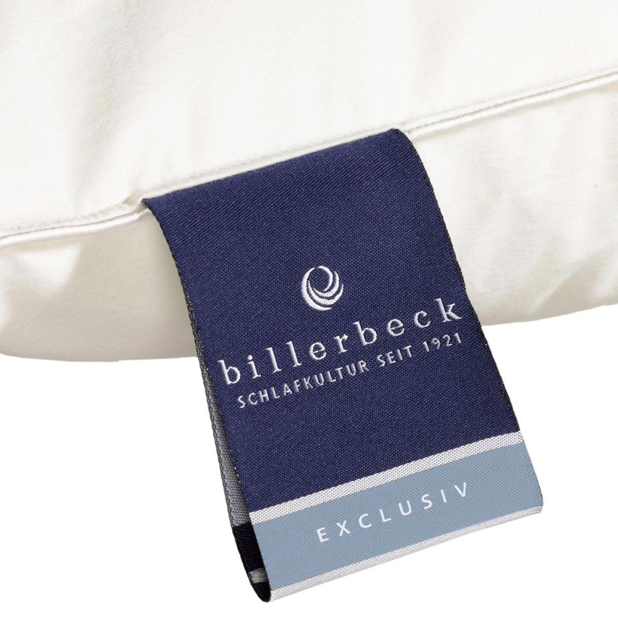 billerbeck Nackenstützkissen Daunalex, Kissen 40x80 cm für Bauch und Seitenschläfer, Füllung: 90% Gänsedaunen & 10% Gänsefedern, Bezug: 100% Baumwolle, Seitenschläfer, Bauchschläfer, Rückenschläfer, Ergonomischer Latexkern trifft auf weichen Daunen-Federn-Bezug