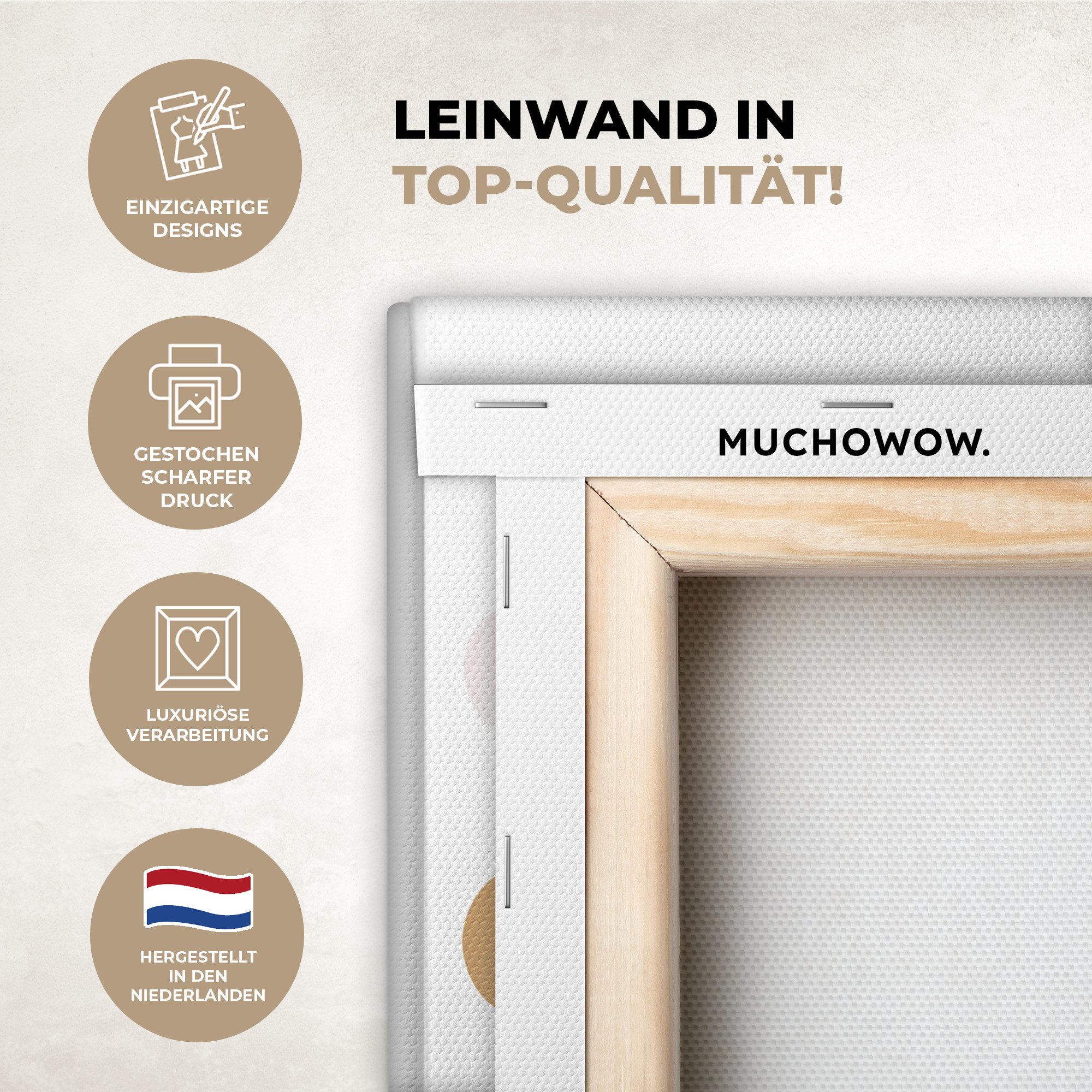 OneMillionCanvasses® Leinwandbild Pädagogisch - Lernfarben - Farbenfroh - W günstig online kaufen