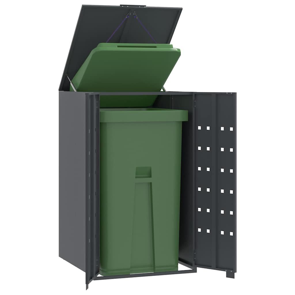 vidaXL Mülltonnenbox Mülltonnenbox für Einzeltonne Anthrazit 69x79x117 cm Stahl