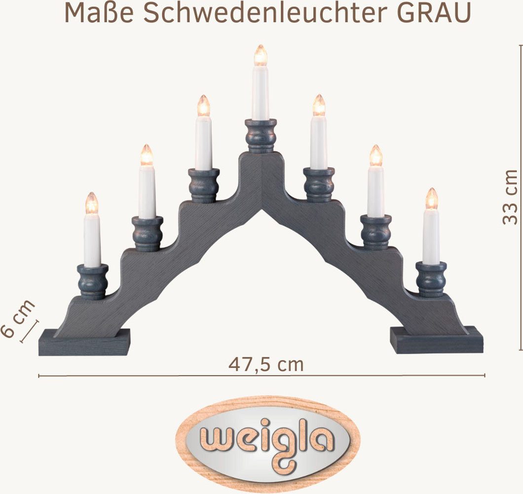 Weigla LED Lichterbogen Schwede, Made in Germany (1-tlg), 7-flammig