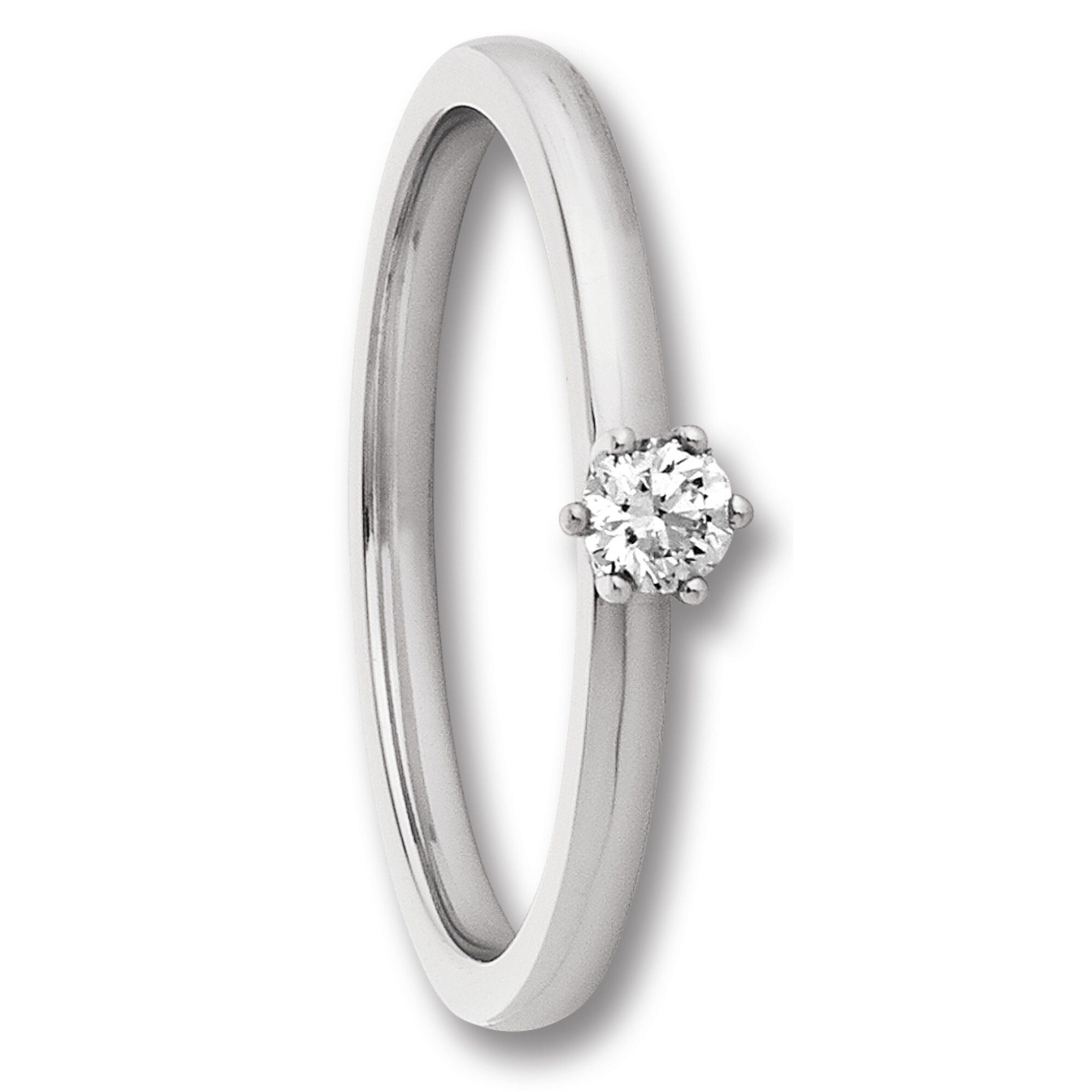 Diamant Brillant 0.25 Diamantring ELEMENT Schmuck aus Damen Weißgold, Ring ct 585 ONE Gold