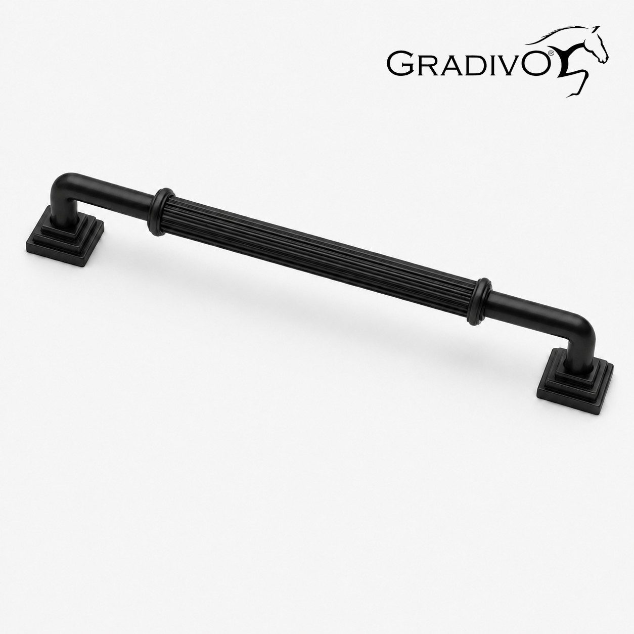 Gradivo Möbelgriff Schrankgriff Bügelgriff 937 - Schwarz, 192 mm