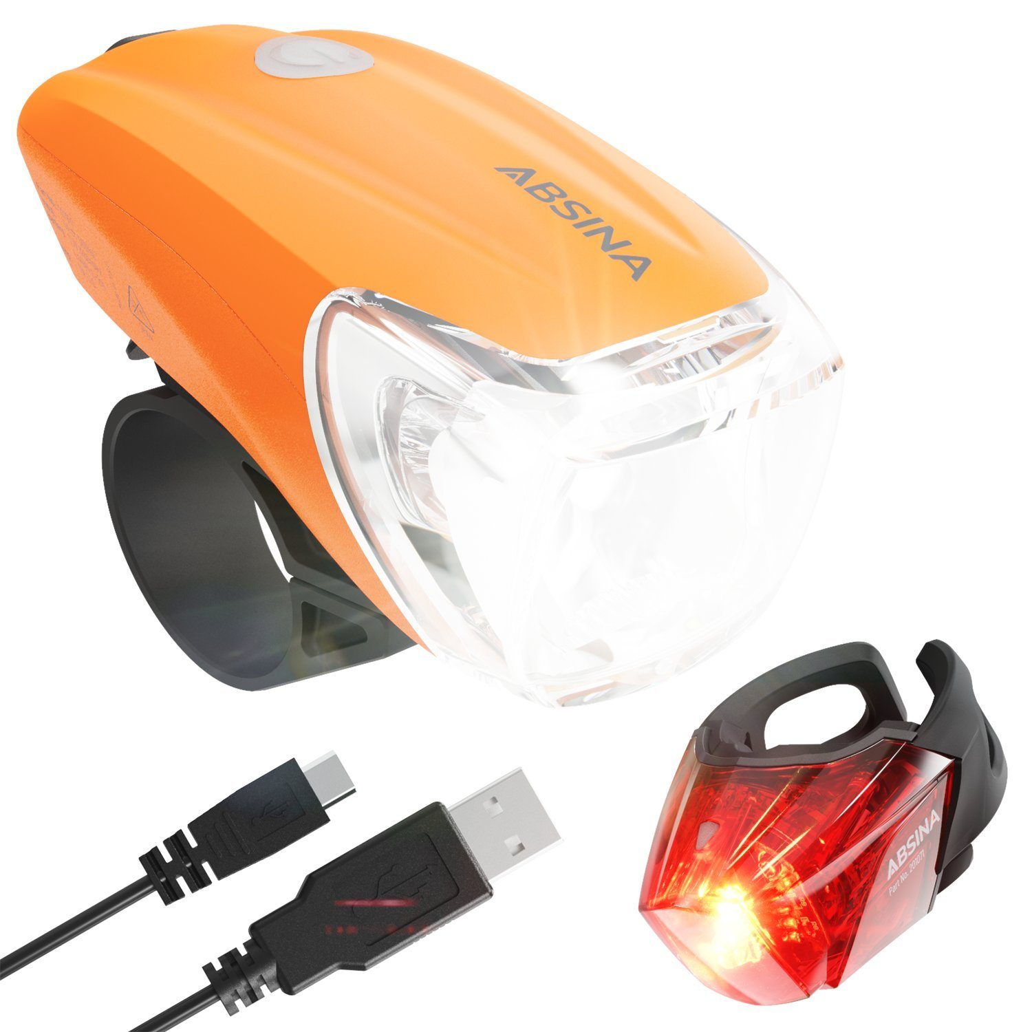 greate. Fahrradbeleuchtung LED Fahrradlicht Set USB aufladbar - Fahrradbeleuchtung für Kinder