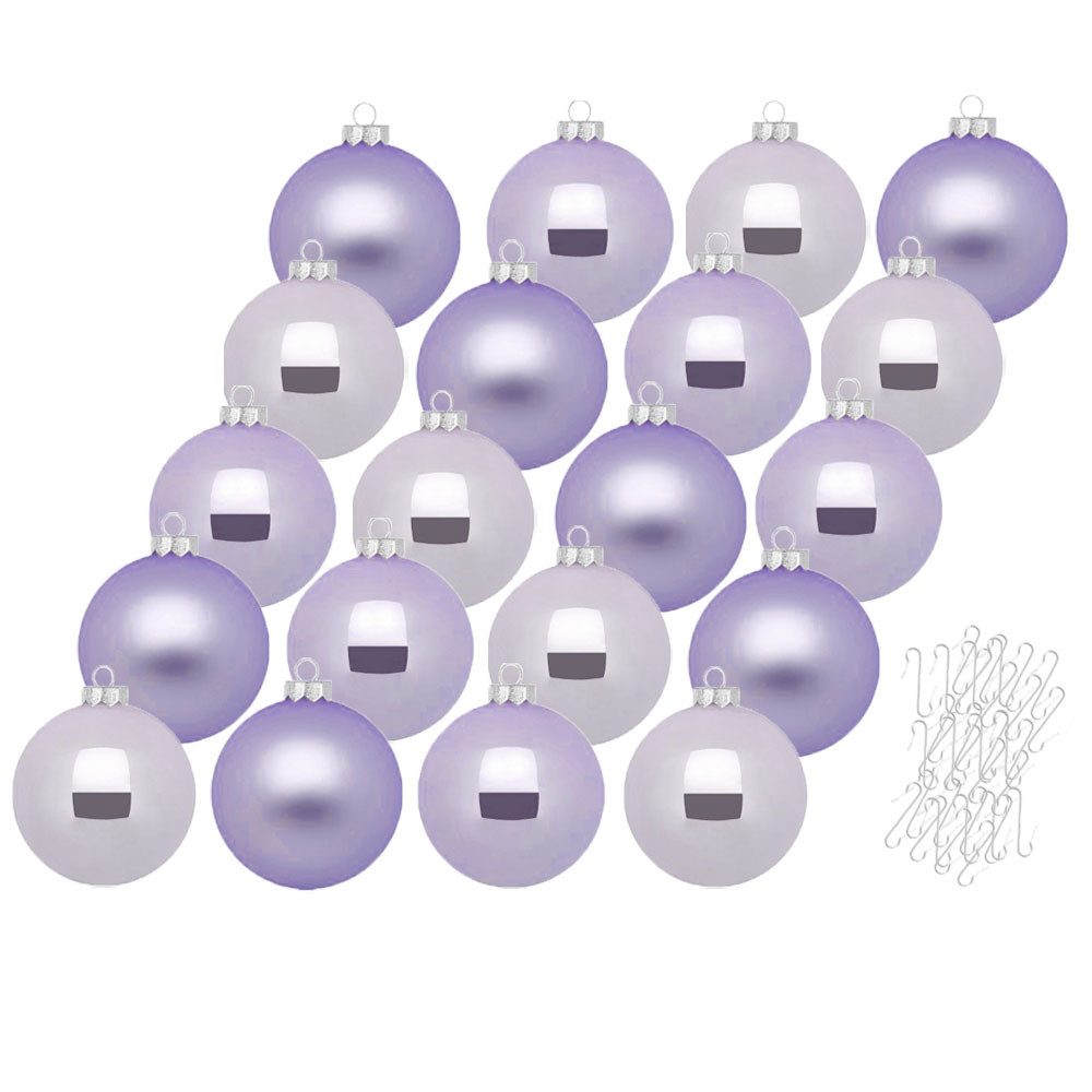 MAGIC by Inge Weihnachtsbaumkugel Weihnachtskugeln 20 Stk 6 cm Dreamy Lilac mit Haken