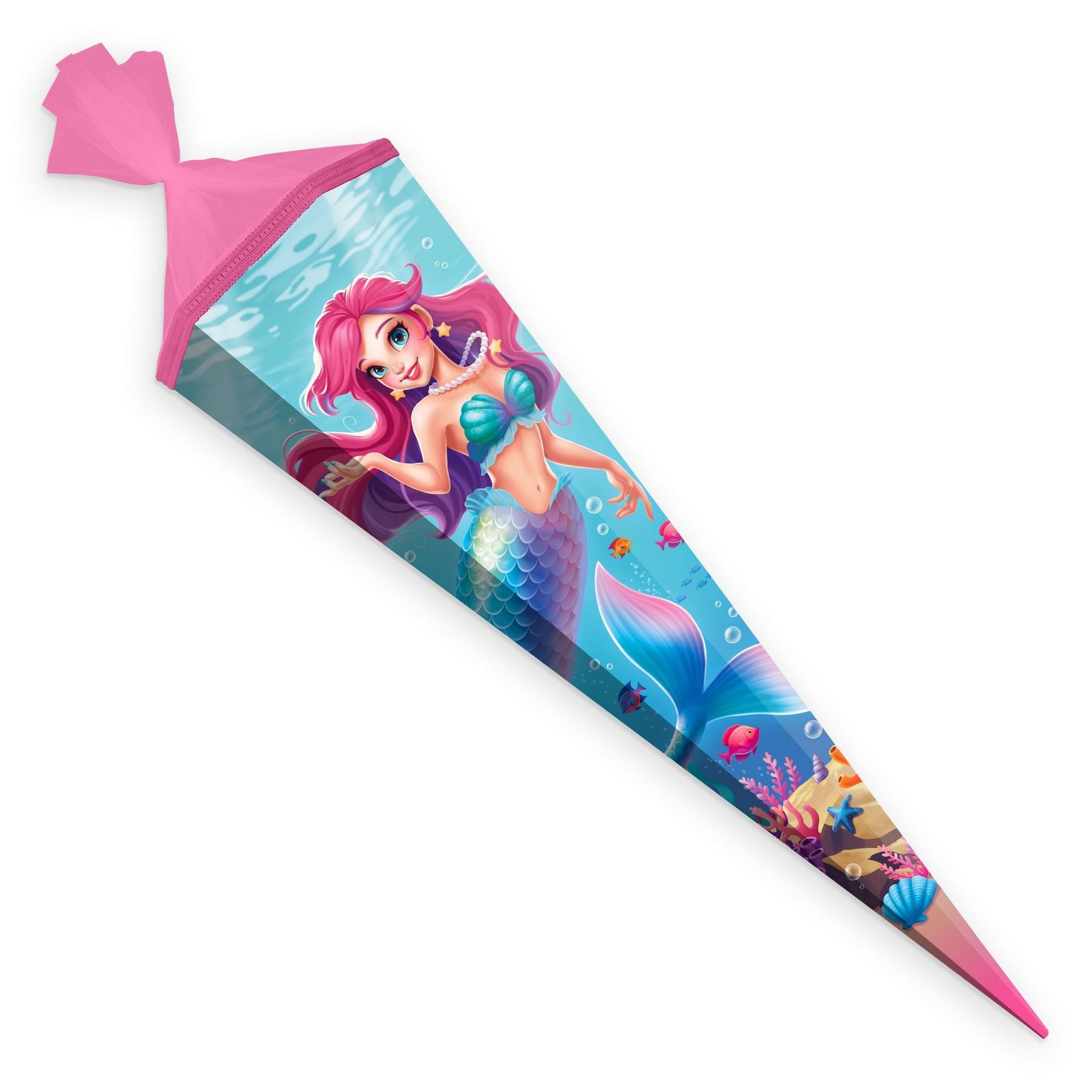 itenga Schultüte ITENGA Schultüte 85cm eckig Motiv Meerjungfrau - AQUA DREAMS Zuckertüt