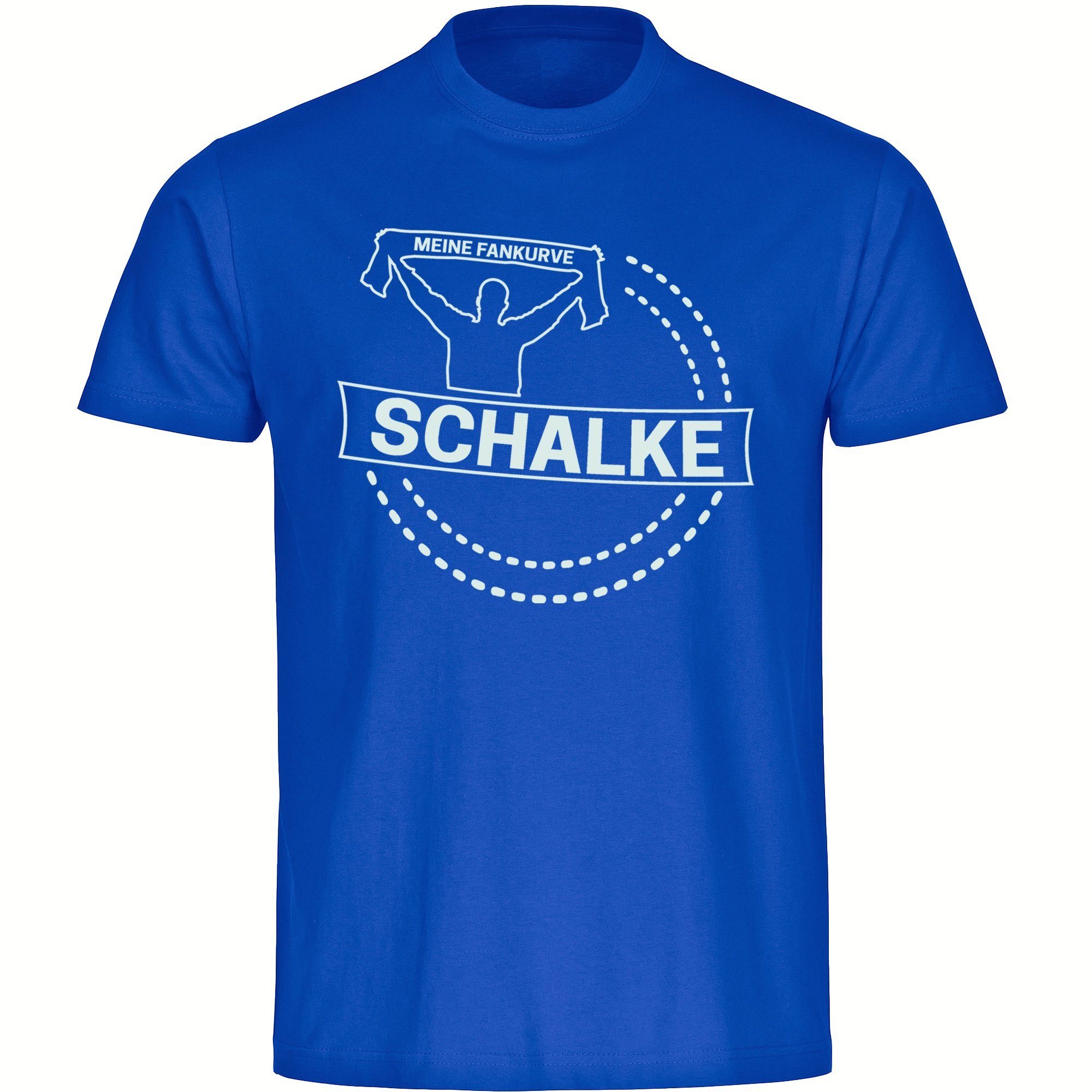 multifanshop T-Shirt Herren Schalke - Meine Fankurve - Männer