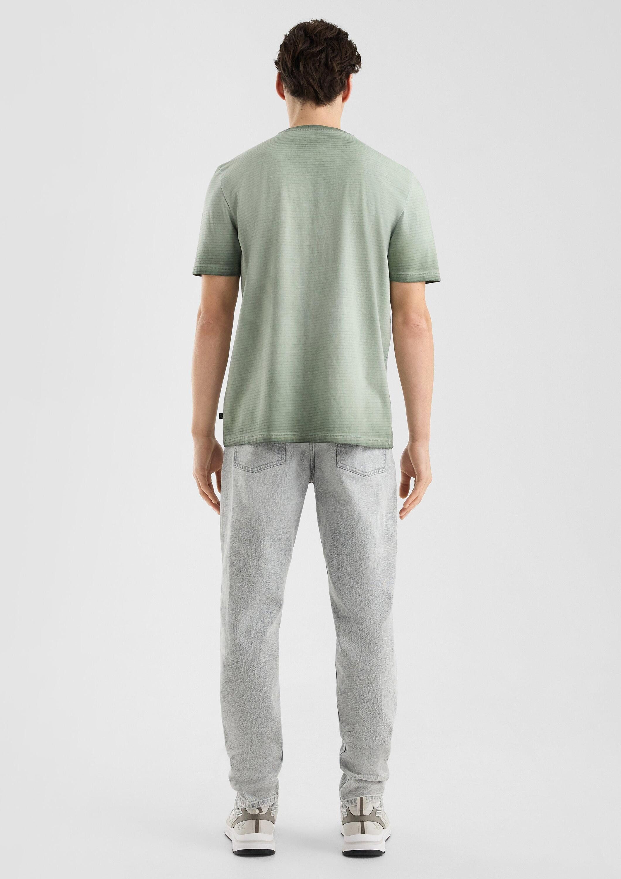 QS Kurzarmshirt T-Shirt Gewaschenes Ringelshirt mit Rundhalsausschnitt günstig online kaufen