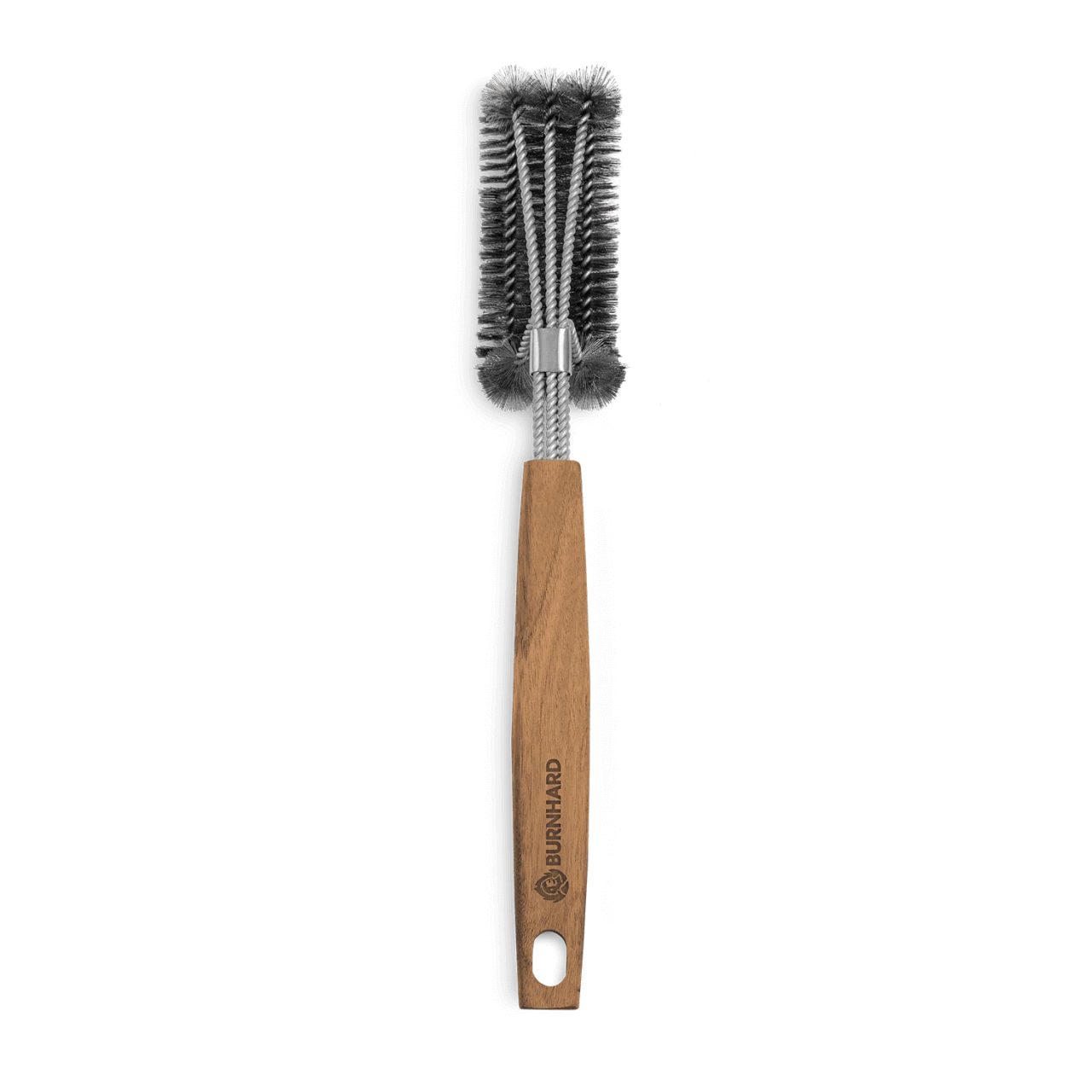 BURNHARD® Grillbürste Akazienholz mit 3 Borsten, Grillbürste