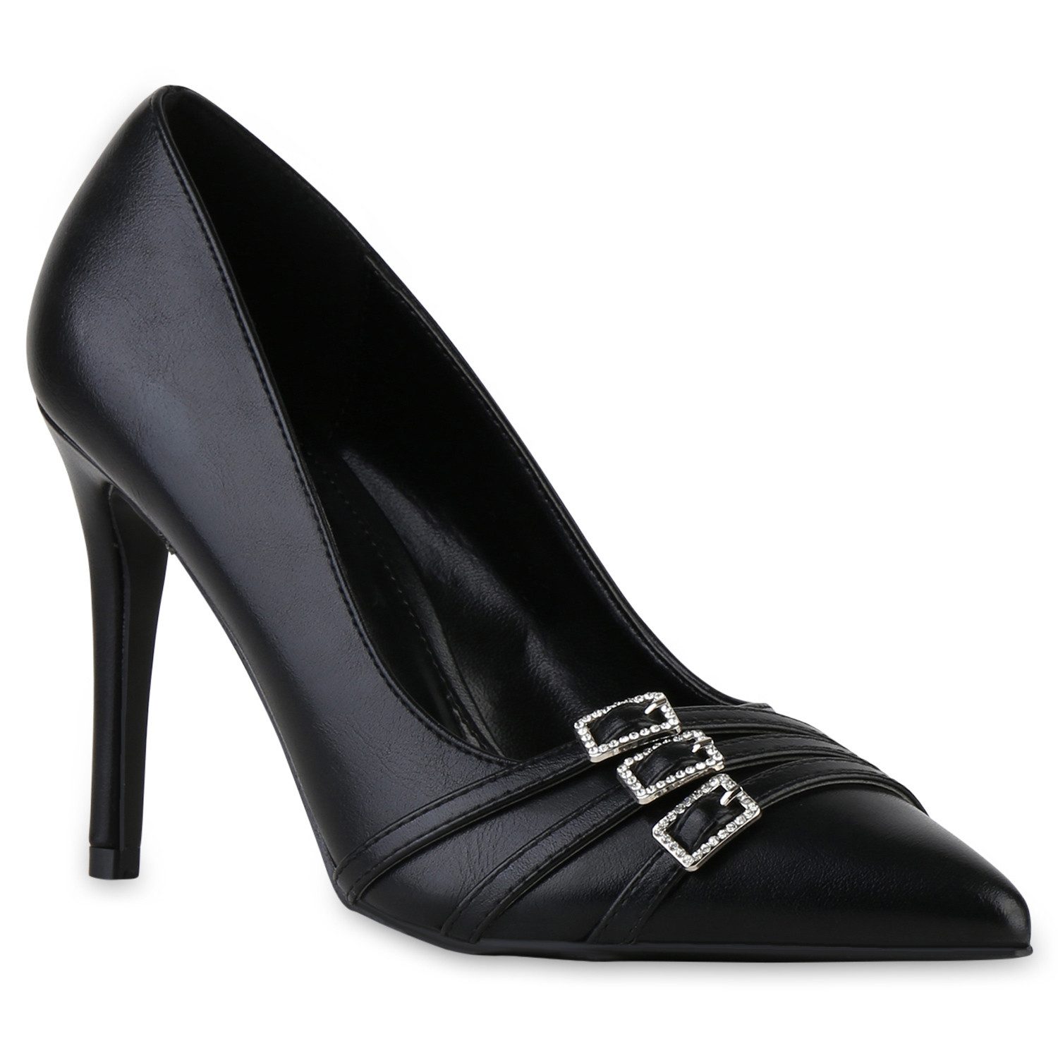 VAN HILL 841483 Pumps Damen Spitze Pumps Stiletto Absatzschuhe Schnallen St günstig online kaufen