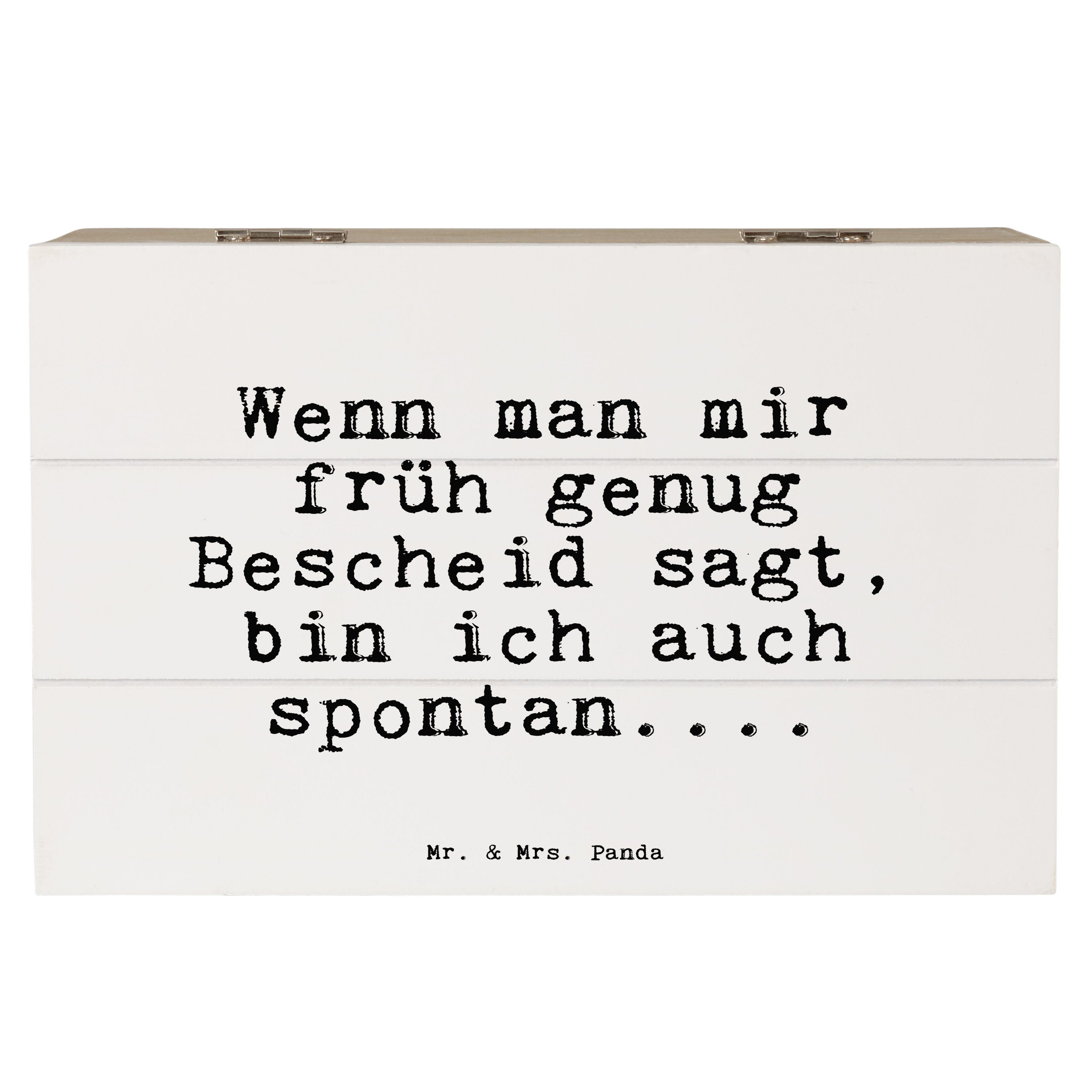 Mr. & Mrs. Panda Dekokiste »Wenn man mir früh... Weiß Geschenk
