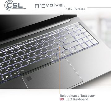 CSL Vielseitige Anschlussoptionen Notebook (Intel N200, UHD Grafik, 2000 GB SSD, 16GB RAM,mit herausragender Leistung, schlankem Design & umfangreichen)