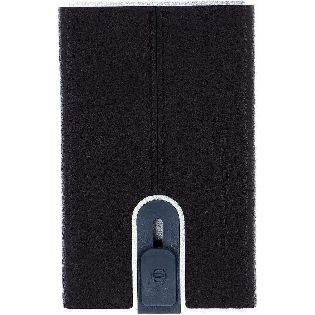Piquadro Kartenetui Cardholder Black Square Sliding System Brown