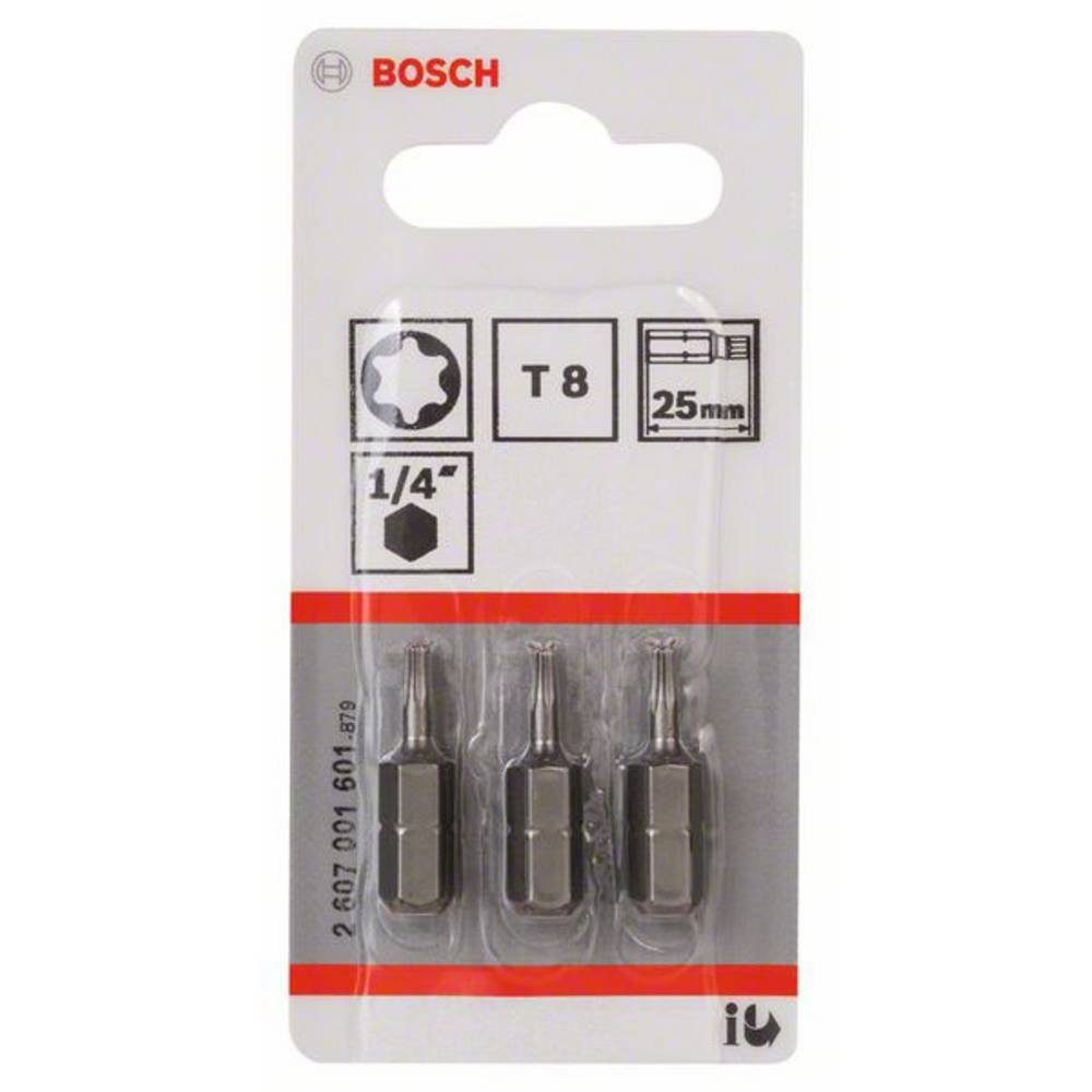 Thumbnail - BOSCH Torx-Bit Schrauberbit Extra-Hart T8, 25 mm, 3er-Pack