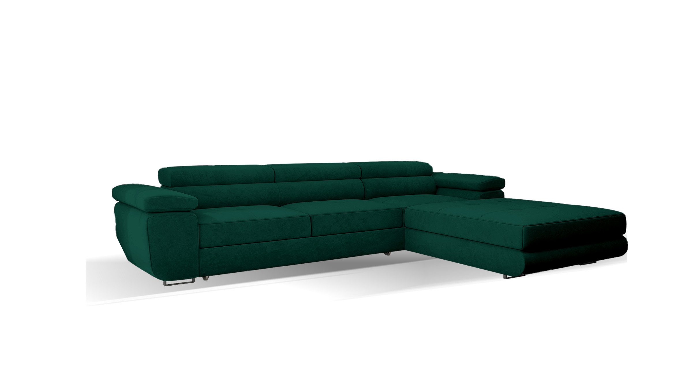 Goldstoff Ecksofa mit Schlaffunktion und Bettkasten, Designer Schlafsofa mi günstig online kaufen