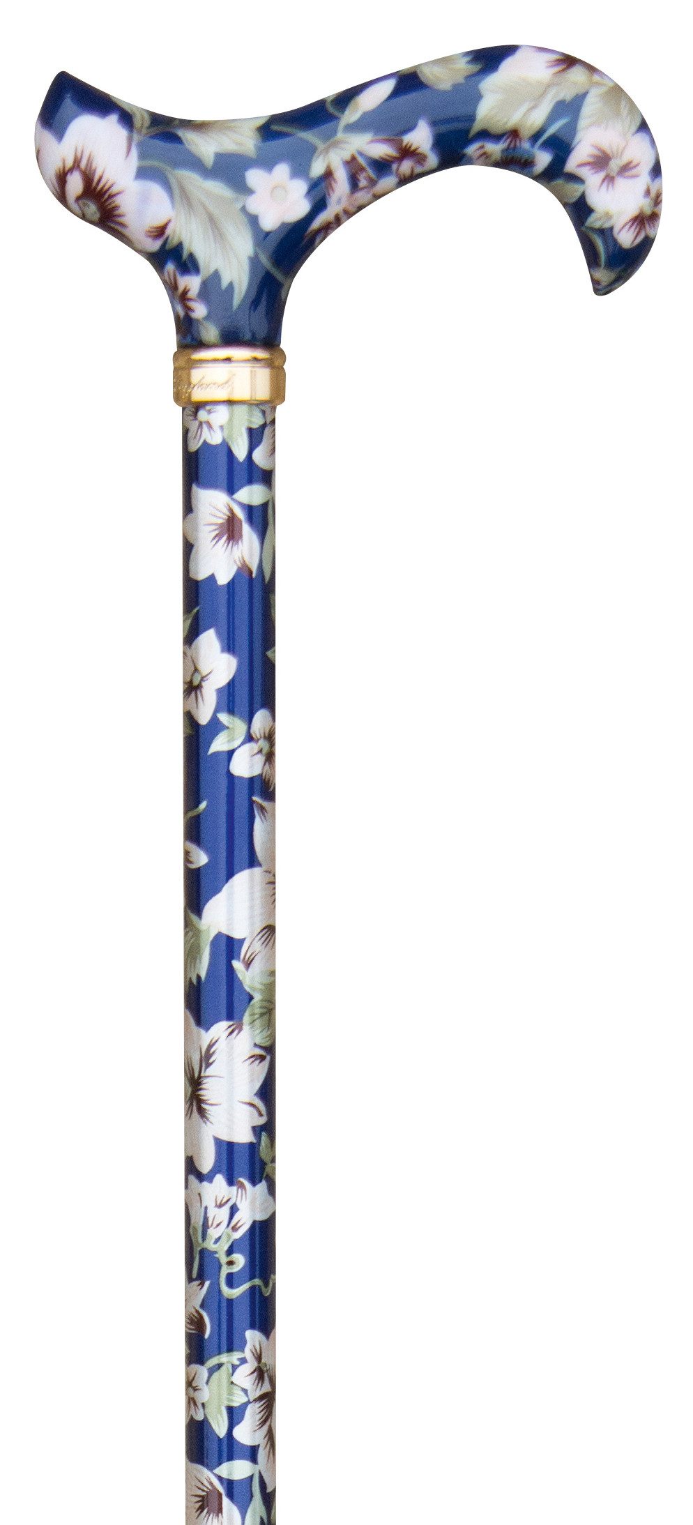 Stockshop Gehstock Design Gehstock FLORA, höhenverstellbar 77-100cm, Gummipuffer.