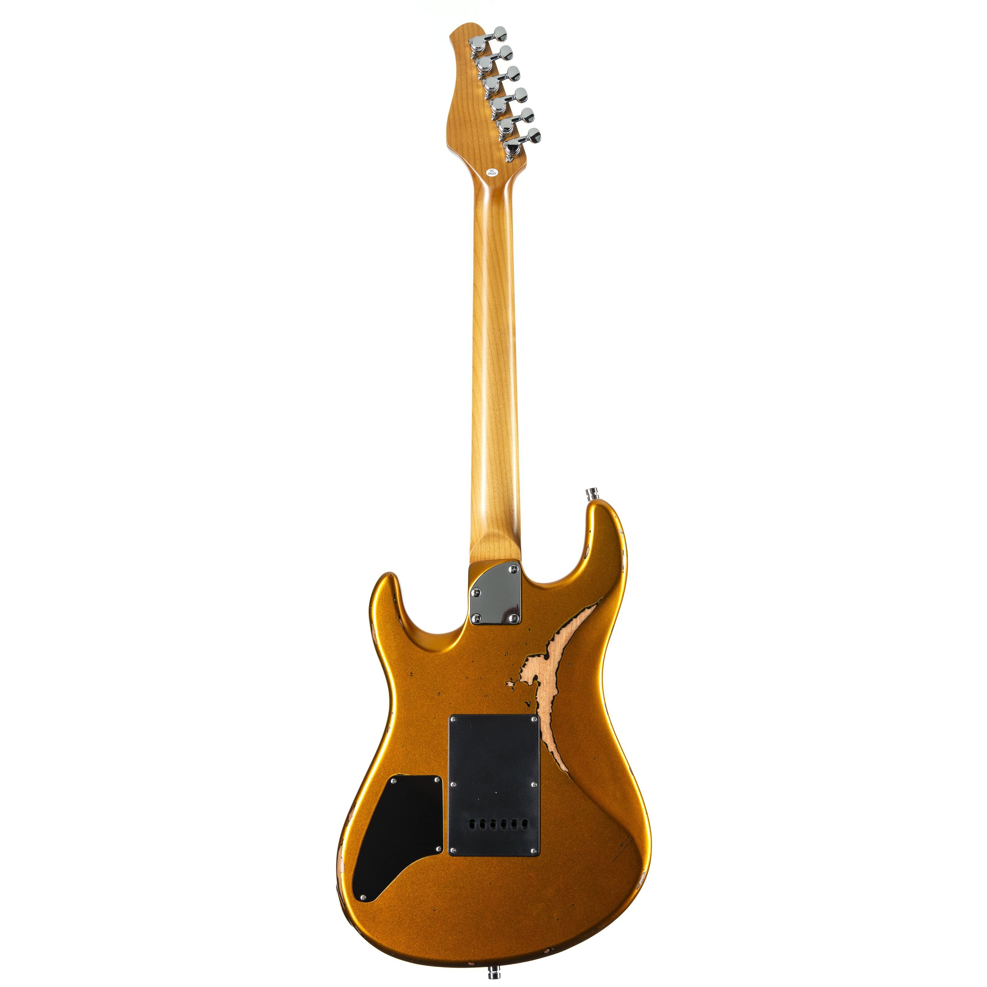 FAME E-Gitarre, E-Gitarren, ST-Modelle, Custom ST MN Worn Gold over Sunburst - E-Gitarre