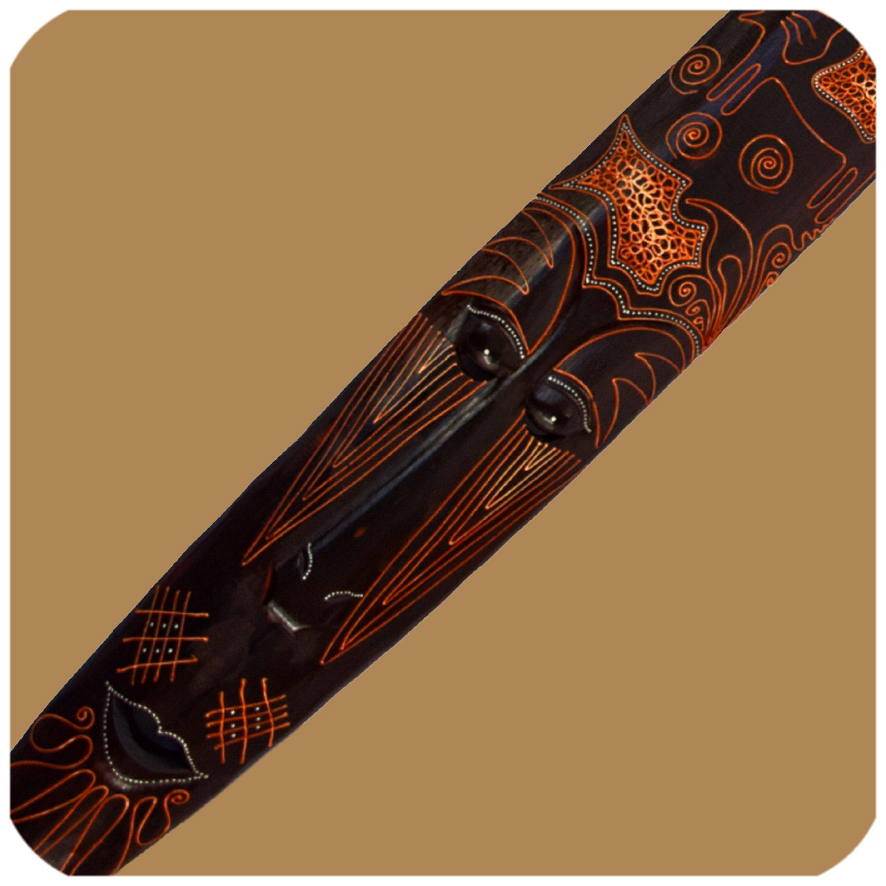 Afrikanische SIMANDRA Wanddekoobjekt Holzmaske bemalt oder cm, 100 geschnitzt
