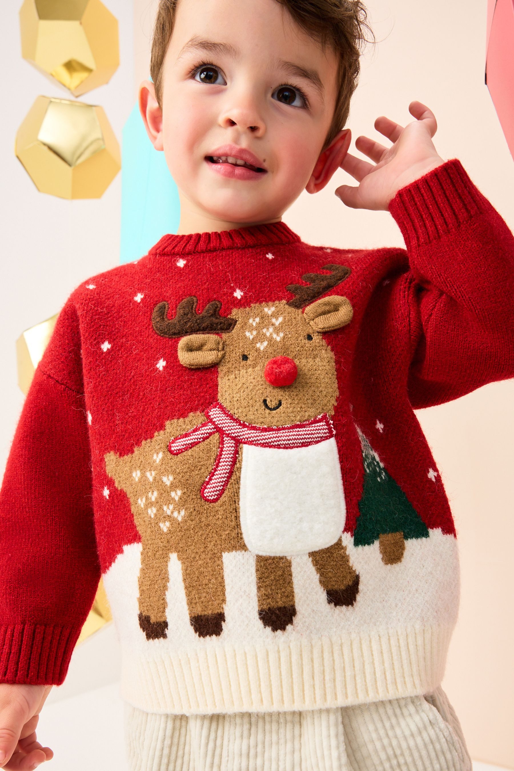 Next Weihnachtspullover Weihnachtlicher Strickpullover (1-tlg) günstig online kaufen