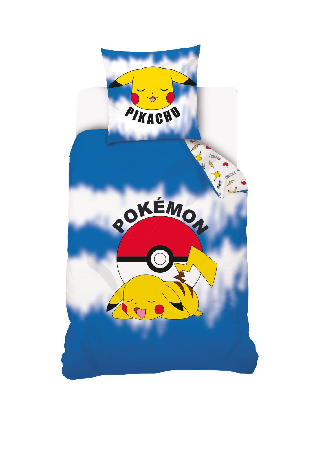 Bettwäsche Pokemon Pikachu Bettwäsche - Baumwolle 140x200 cm Kissen und Decke