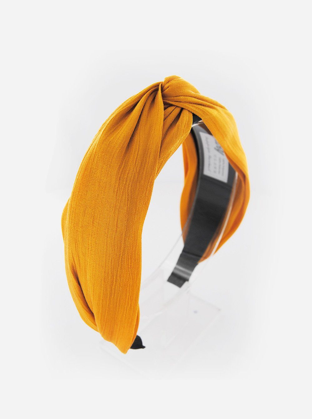 Haarreif Gelb mit Haarband Vintage Breiter Gefalteter raffinierten Haareifen leichtem Knoten, Glanz, mit Haarreif axy Stoff