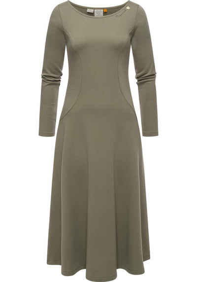 Ragwear Jerseykleid Appero Long Stylisches Langarm-Kleid für den Winter