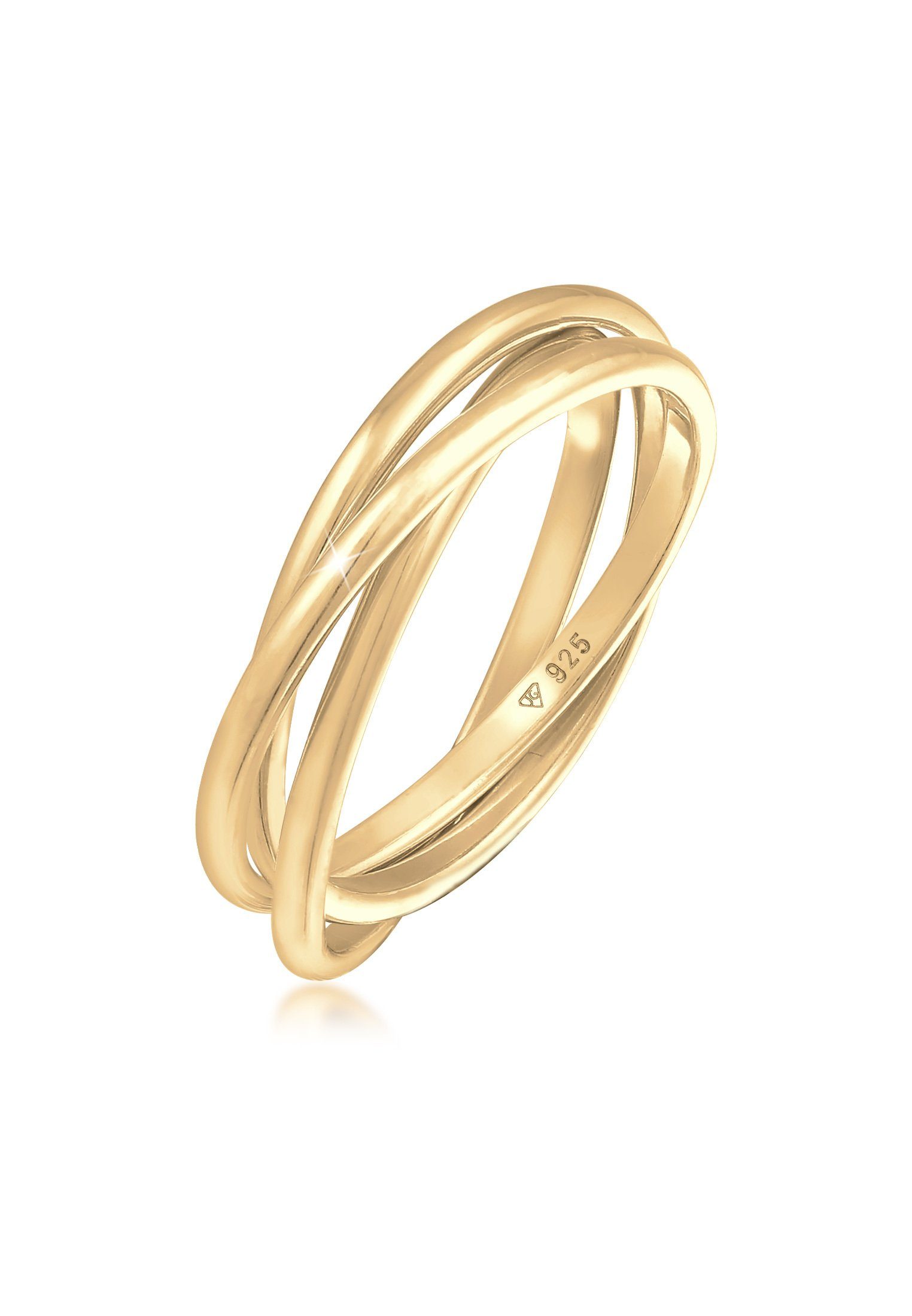 Auktionsinformationen wie z Elli Fingerring Wickelring Basic Trini Trio Silber Gold 925