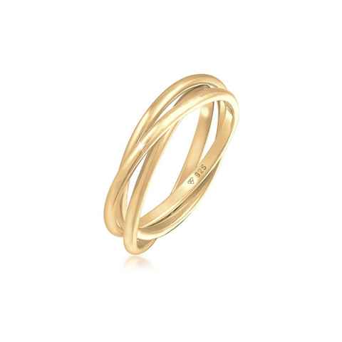 Elli Fingerring Wickelring Trio Trini Basic 925 Silber